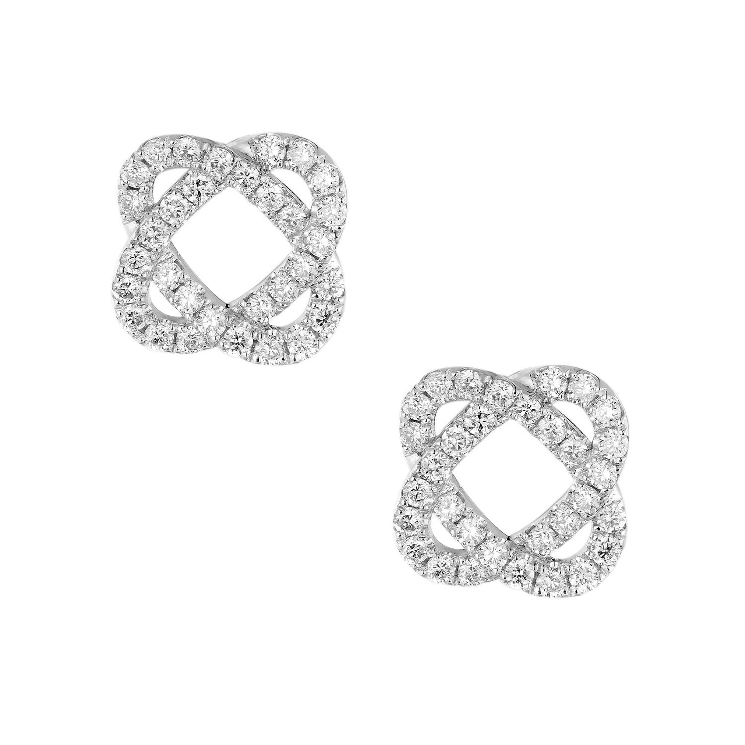 14K White Gold Lab Grown Diamond Stud Earrings MZ6950
