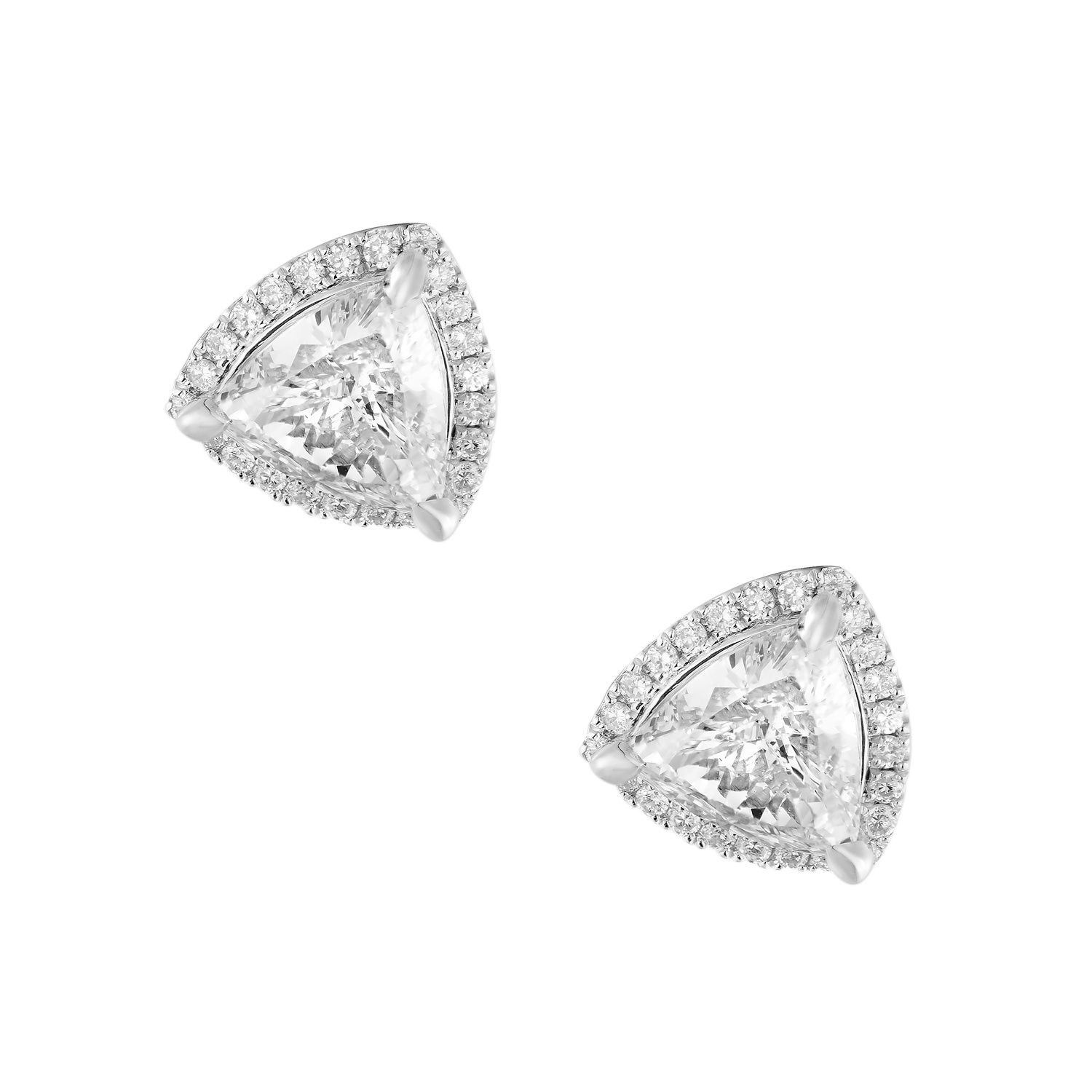 14K White Gold Lab Grown Diamond Stud Earrings MZ6338