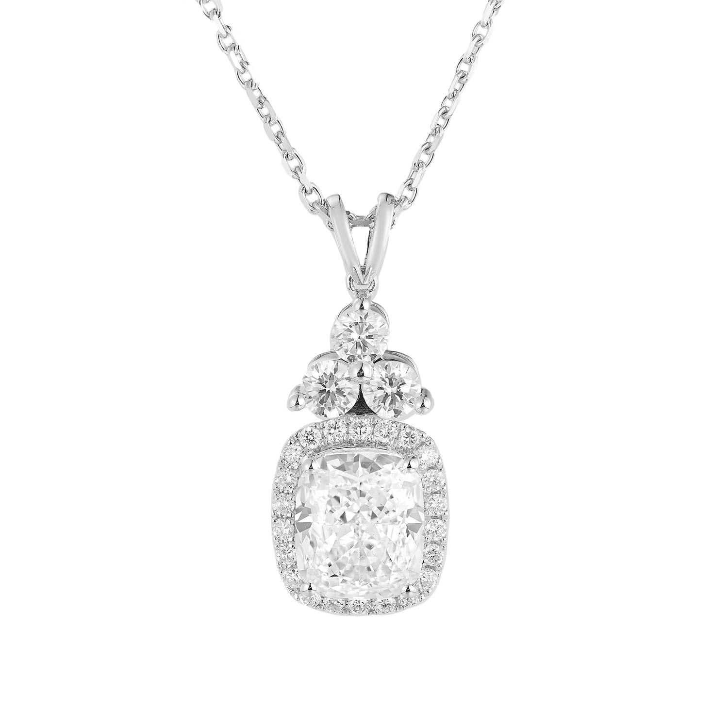 14K White Gold Lab Grown Diamond Necklace MZ5194-1