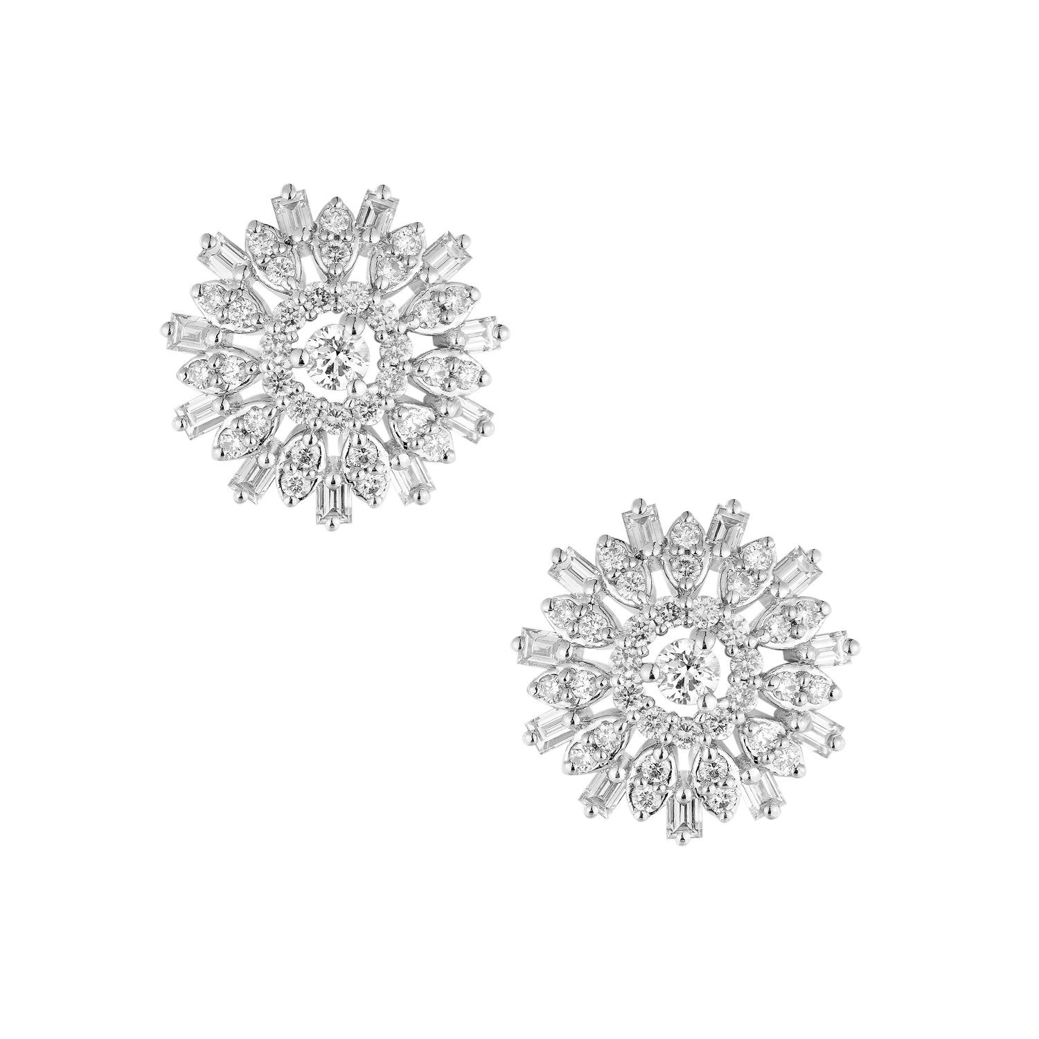 14K White Gold Lab Grown Diamond Stud Earrings MZ10318