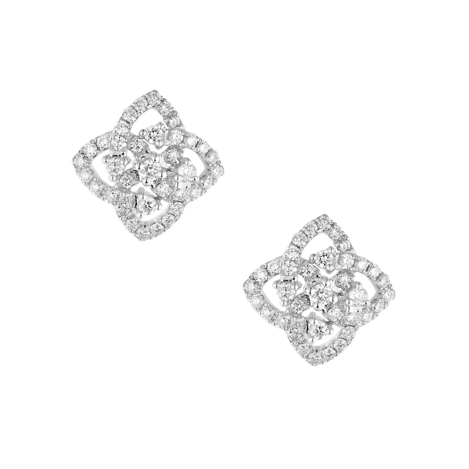 14K White Gold Lab Grown Diamond Stud Earrings MZ10368