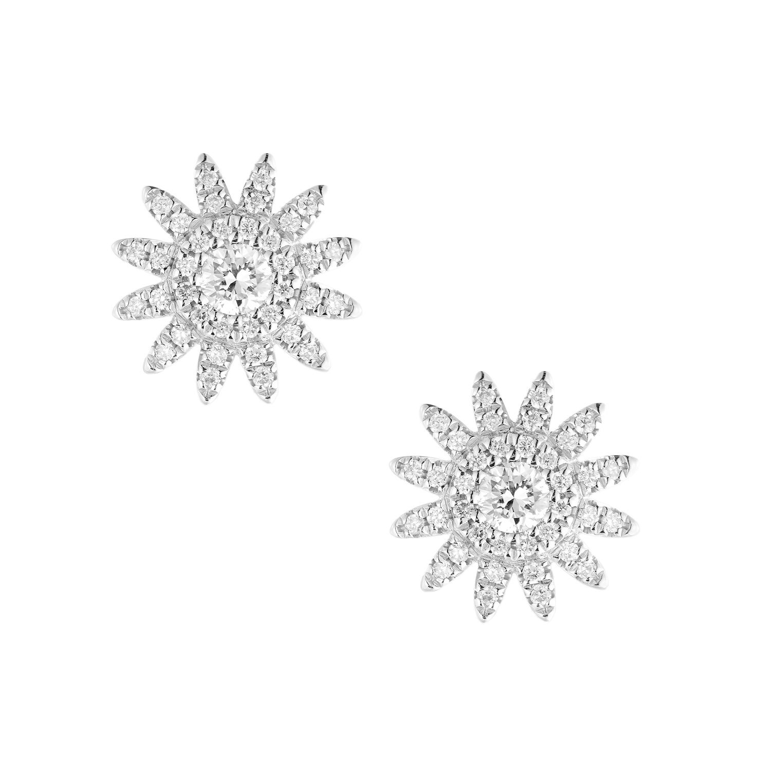 14K White Gold Lab Grown Diamond Stud Earrings MZ9565