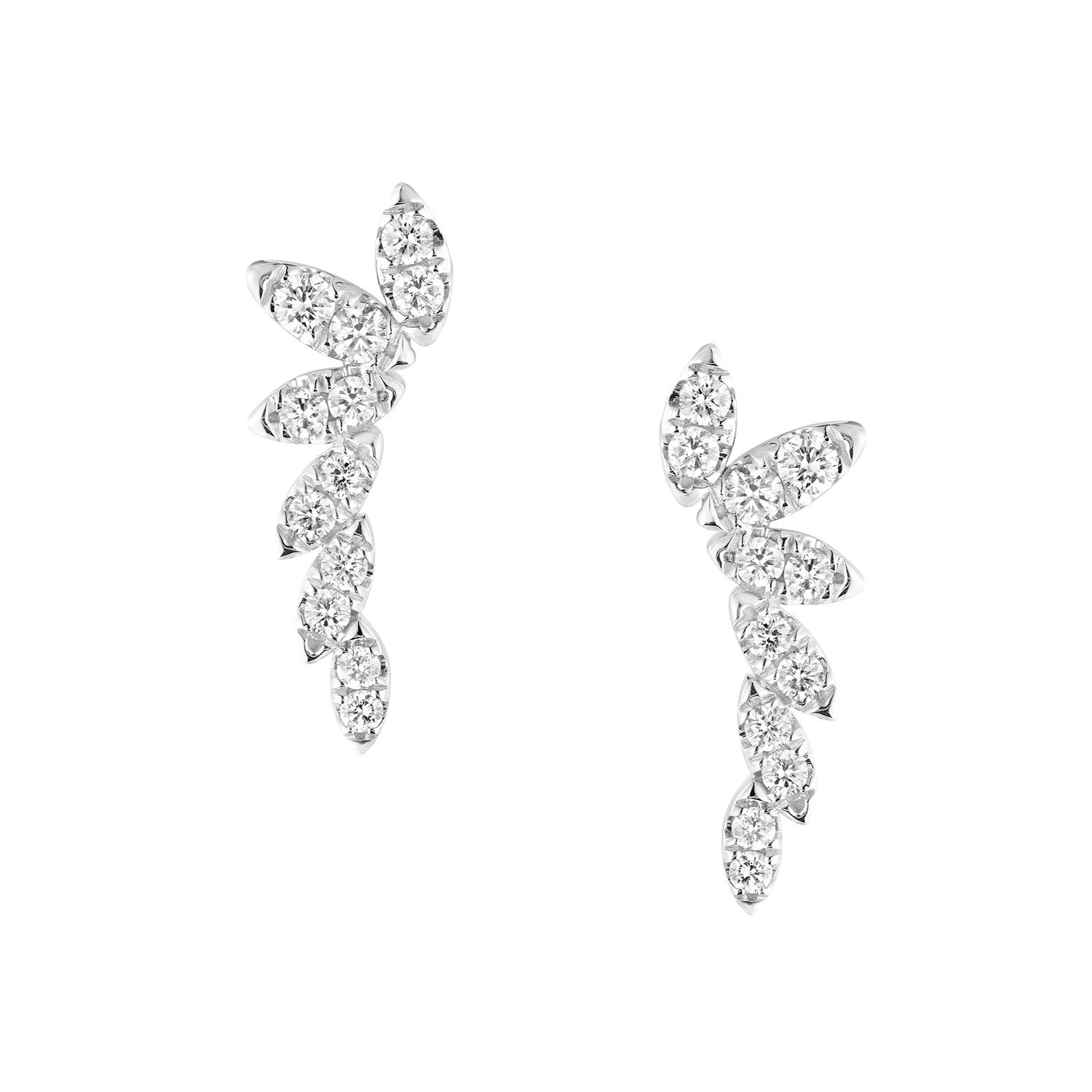14K White Gold Lab Grown Diamond Stud Earrings MZ9511