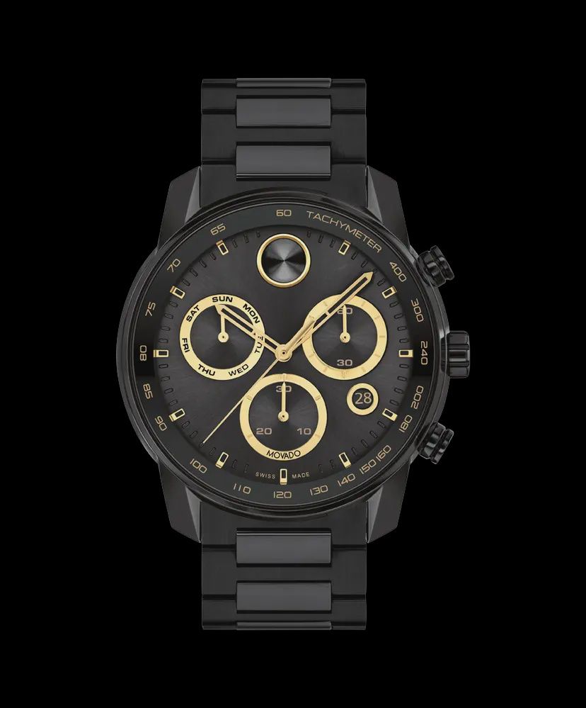 Movado | BOLD Verso watch with black bracelet and dial 3600906