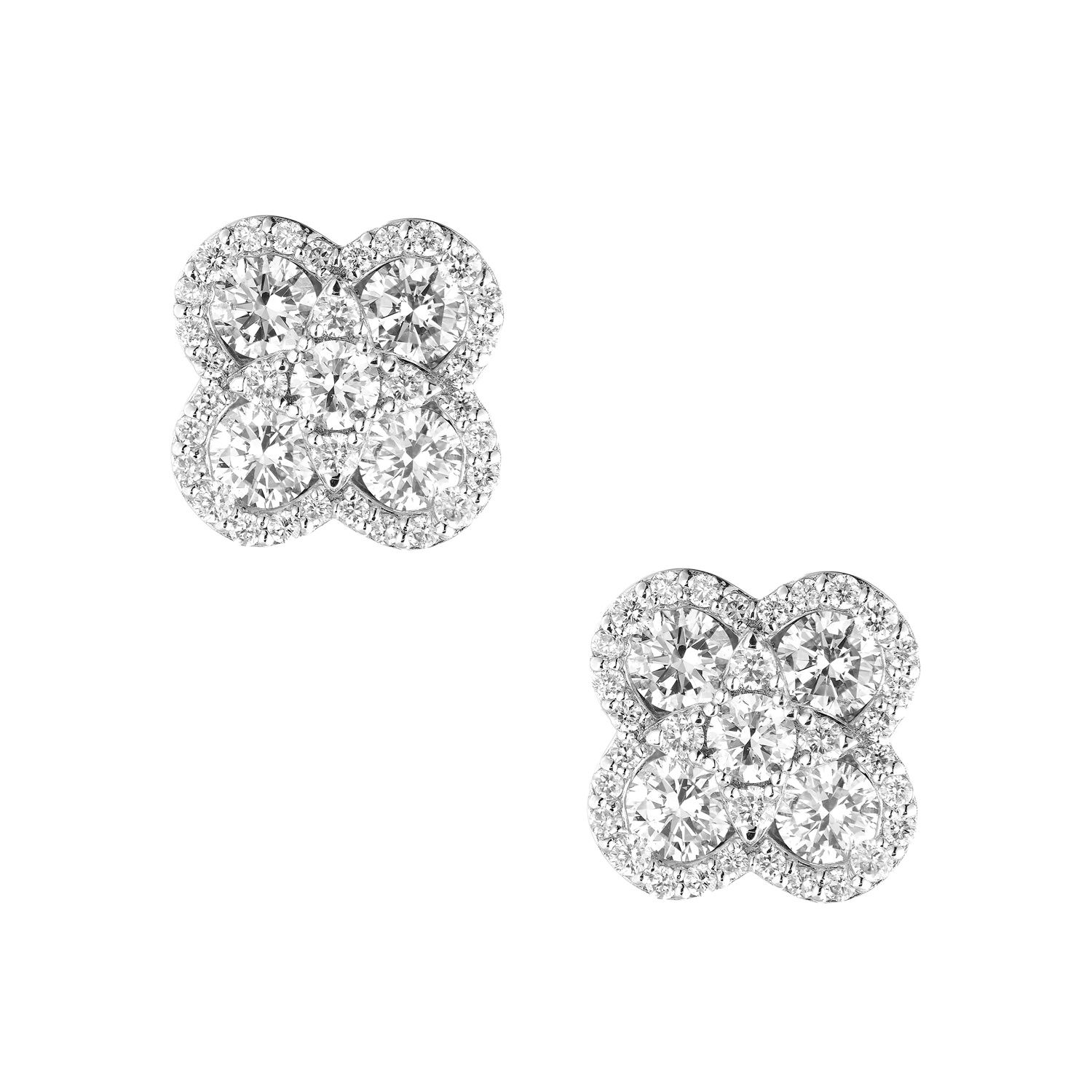 14K White Gold Lab Grown Diamond Stud Earrings MZ9720