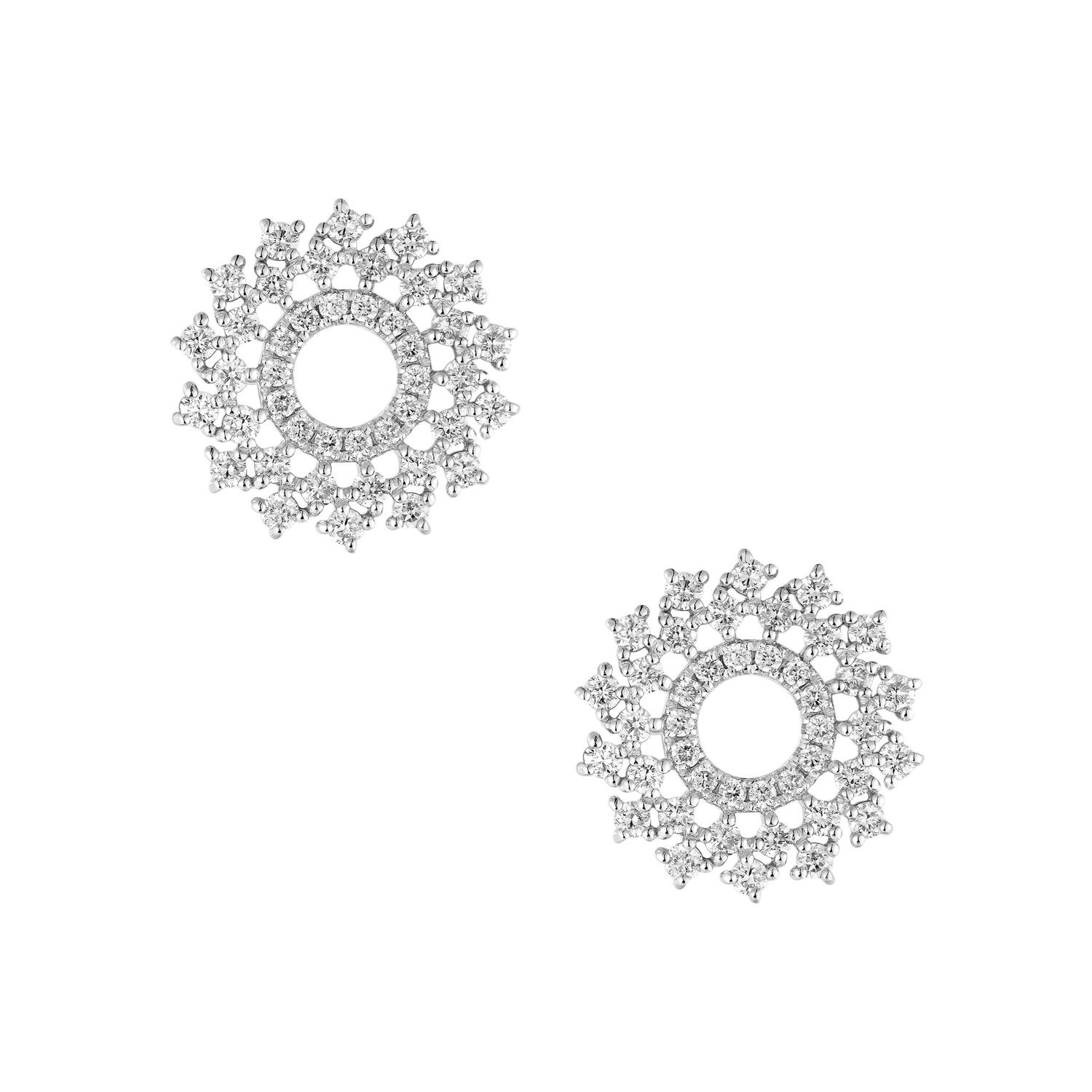 14K White Gold Lab Grown Diamond Stud Earrings MZ9690