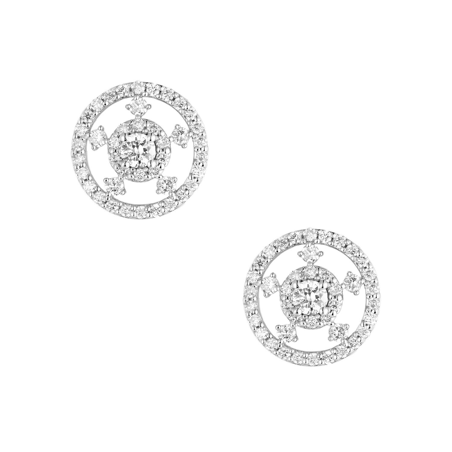 14K White Gold Lab Grown Diamond Stud Earrings MZ9947