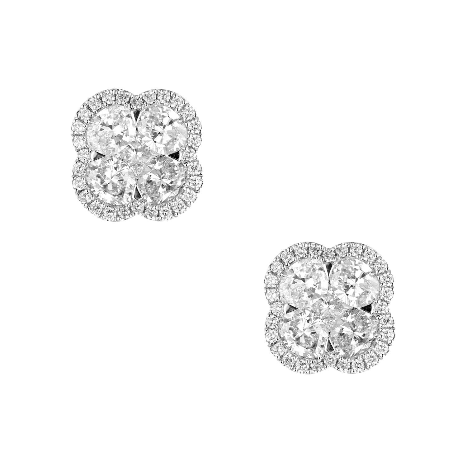 14K White Gold Lab Grown Diamond Stud Earrings MZ9432