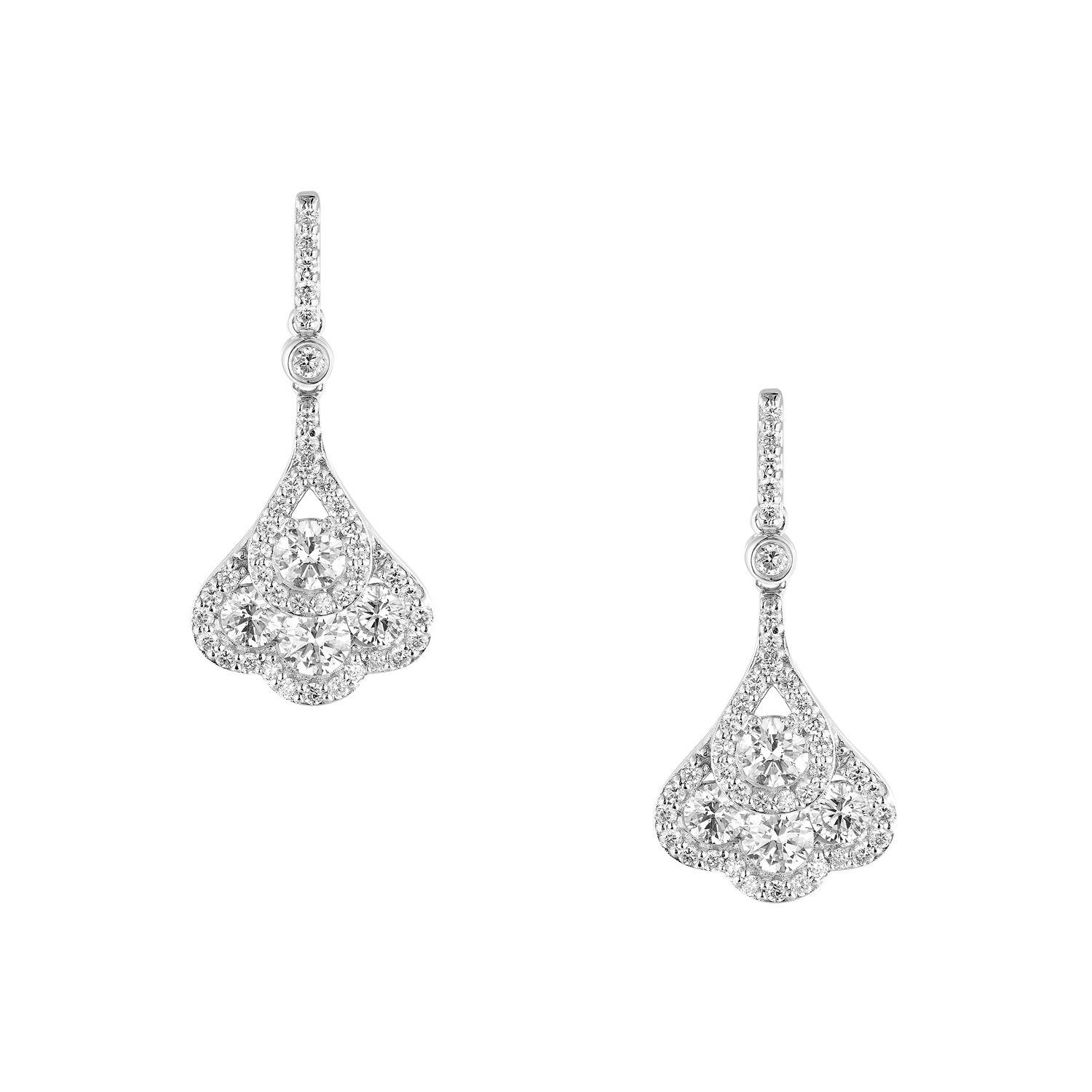 14K White Gold Lab Grown Diamond Earrings MZ9425