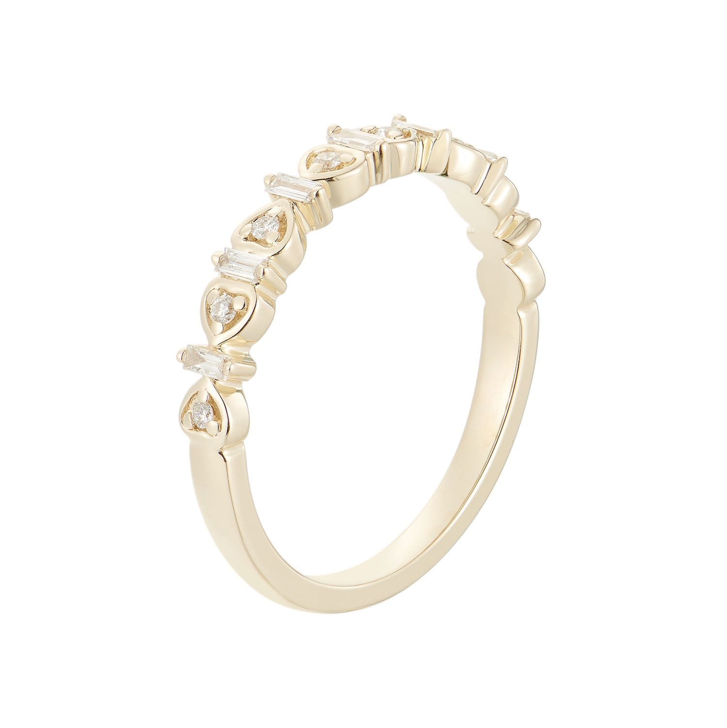 14K Yellow Gold Natural Diamond Wedding  Band MZ6133