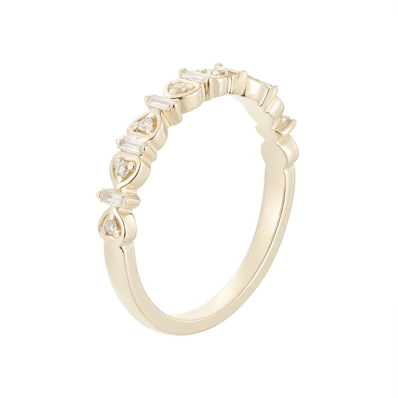 14K Yellow Gold Natural Diamond Wedding  Band MZ6133