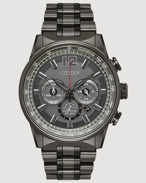 Nighthawk - Men&#39;s Eco-Drive CA4377-53H Chronograph Watch