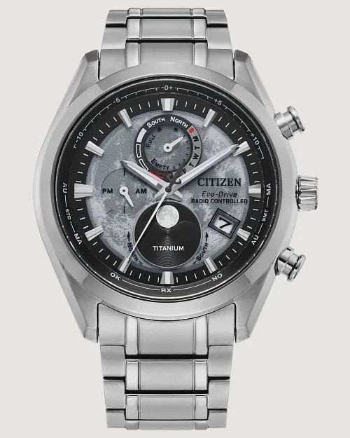 Tsuki-yomi A-T Gray Dial Super Titanium Bracelet BY1010-57H