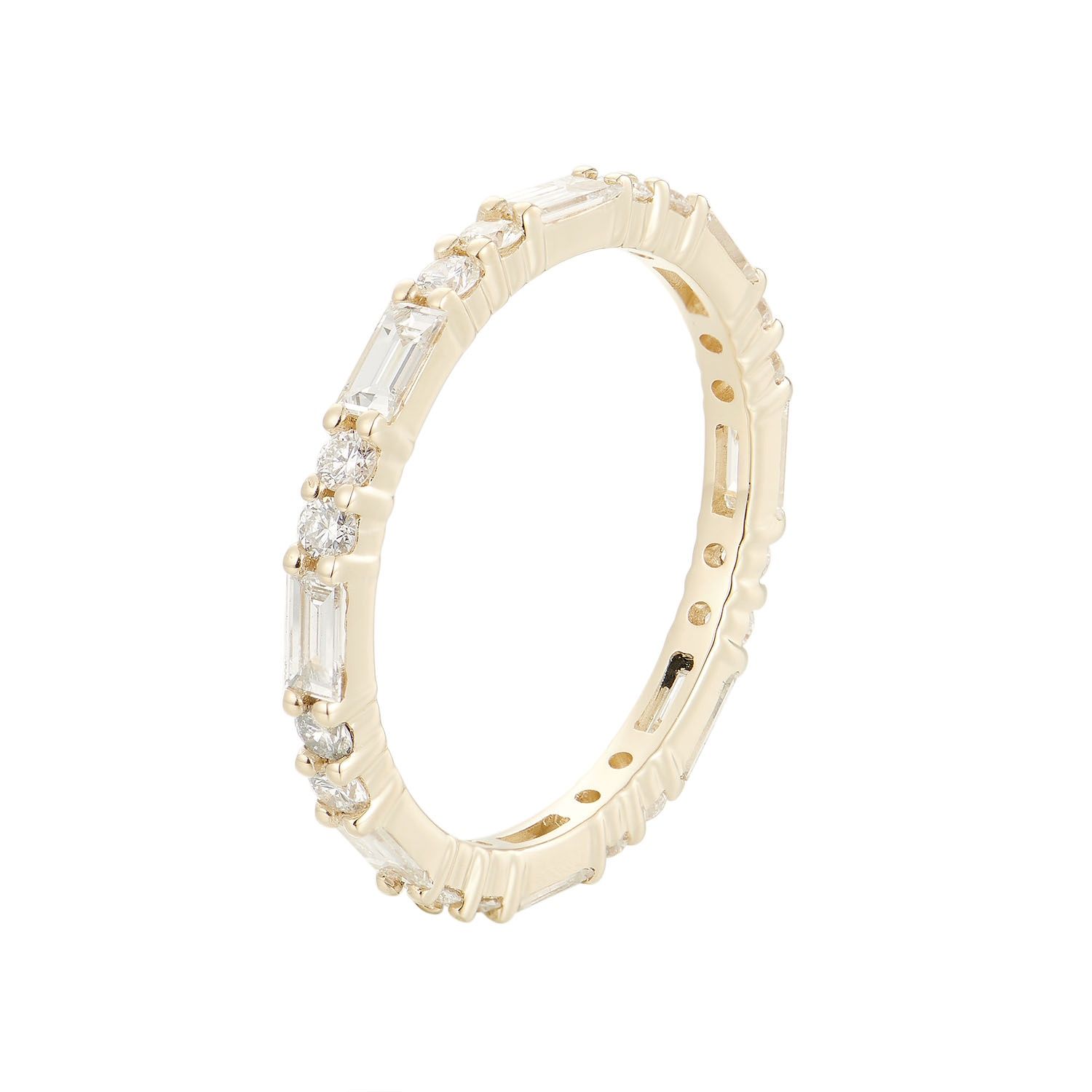 14K White/Yellow Gold Natural Diamond  Wedding Band MZ1006, Colour: 14KYellow-1.53g-1.061ct-ND