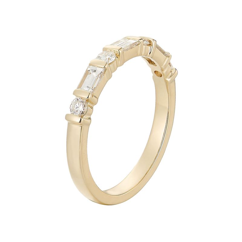 14K Yellow Gold Natural Natural Diamond  Wedding Band MZ6841