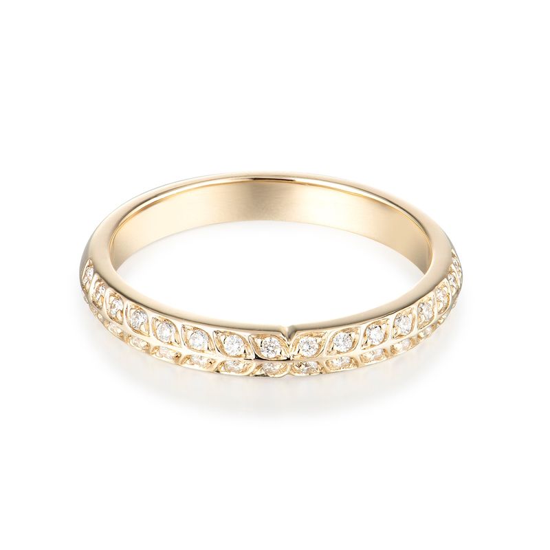 14K Yellow Gold Natural Diamond Anniversary Band MZ6084