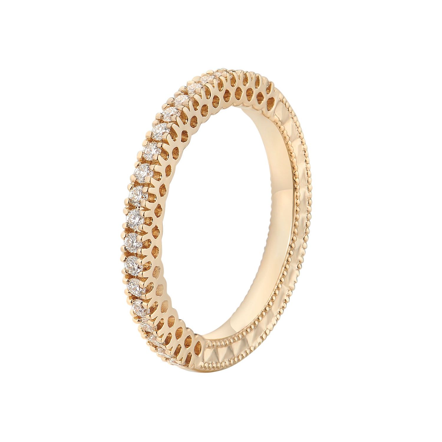 14K Yellow Gold Natural Diamond Wedding  Band MZ1713