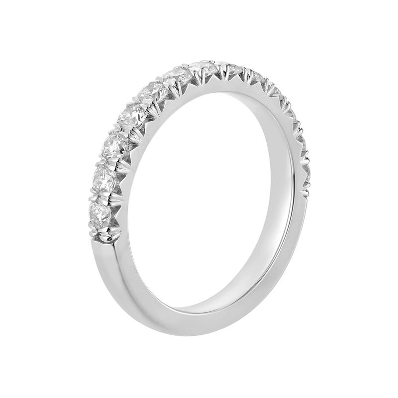 14K White/ Yellow Gold Round Natural Diamond  Wedding Band GP27-2.5mm50%