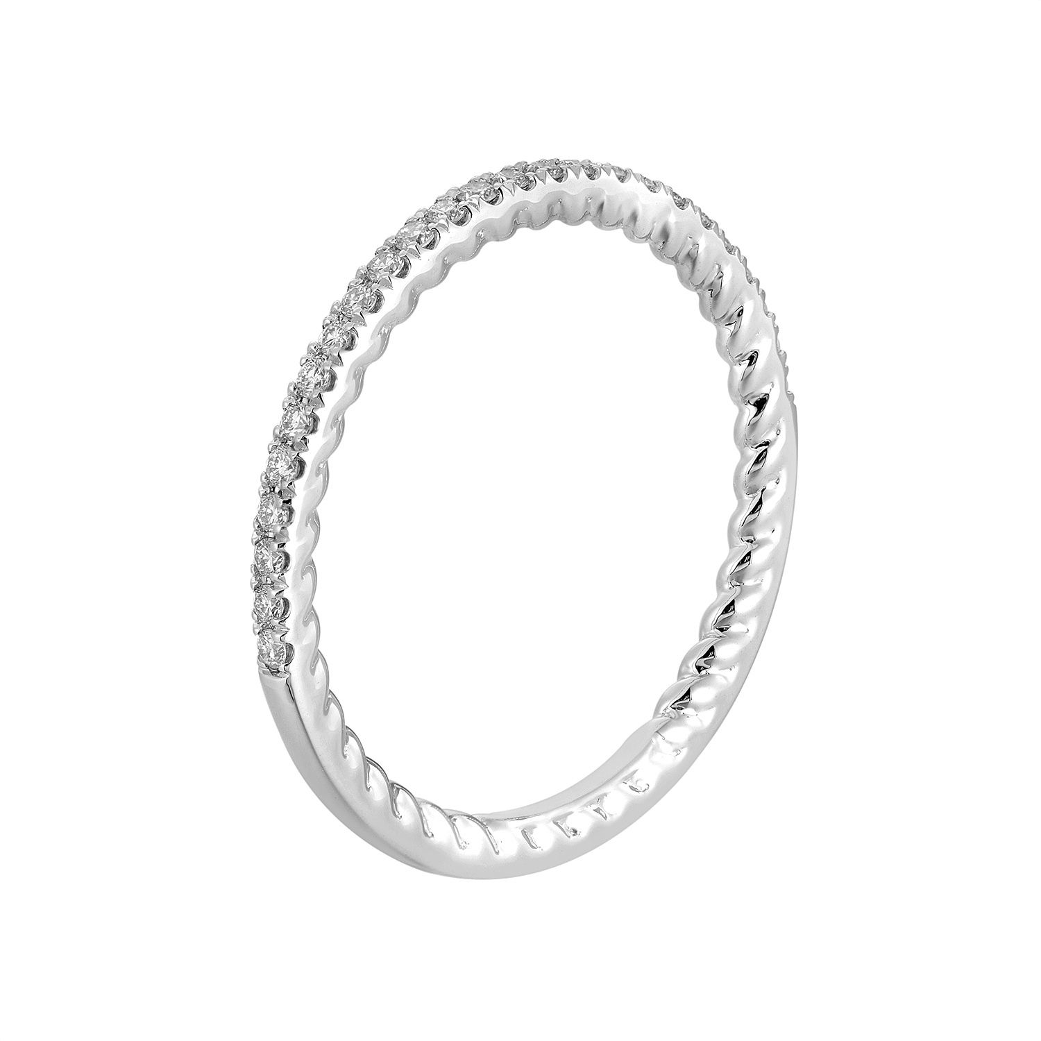 14K Yellow Gold Round Natural Diamond Wedding Band MZ1417-25, Colour: 14KWhite-1.49g-0.149ct-ND