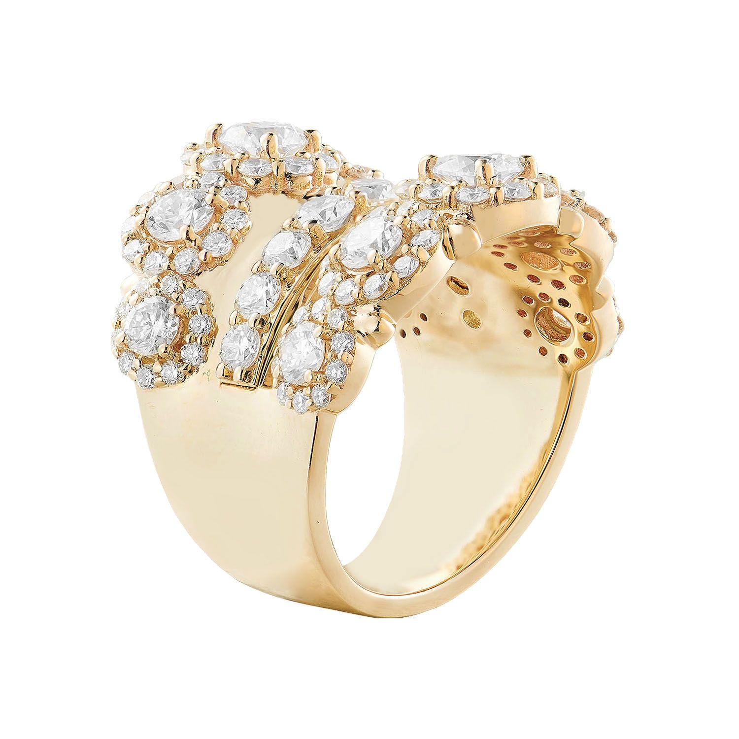14K White/Yellow Gold Lab Grown Diamond Band MZ8070