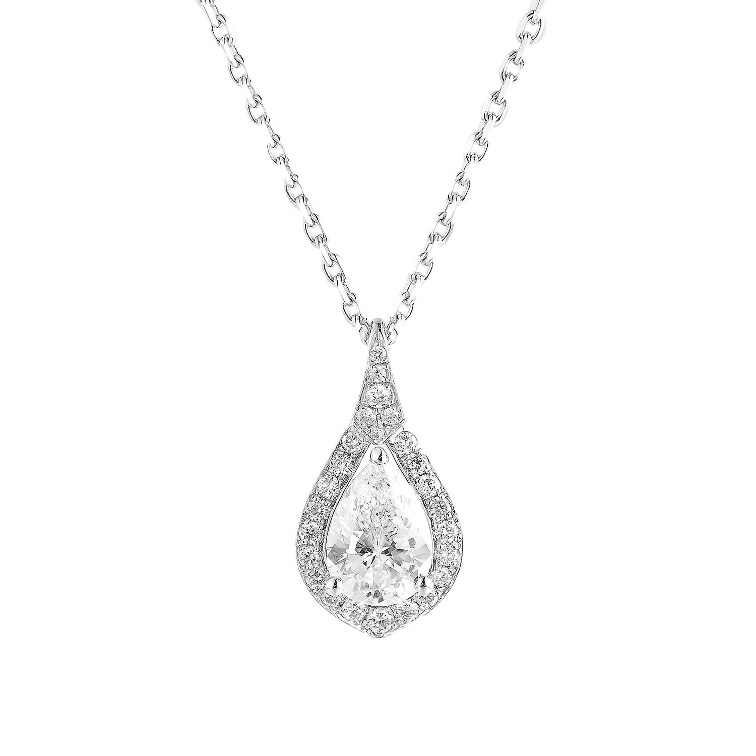 14K White Gold Lab Grown Diamond Necklace MZ61384-1