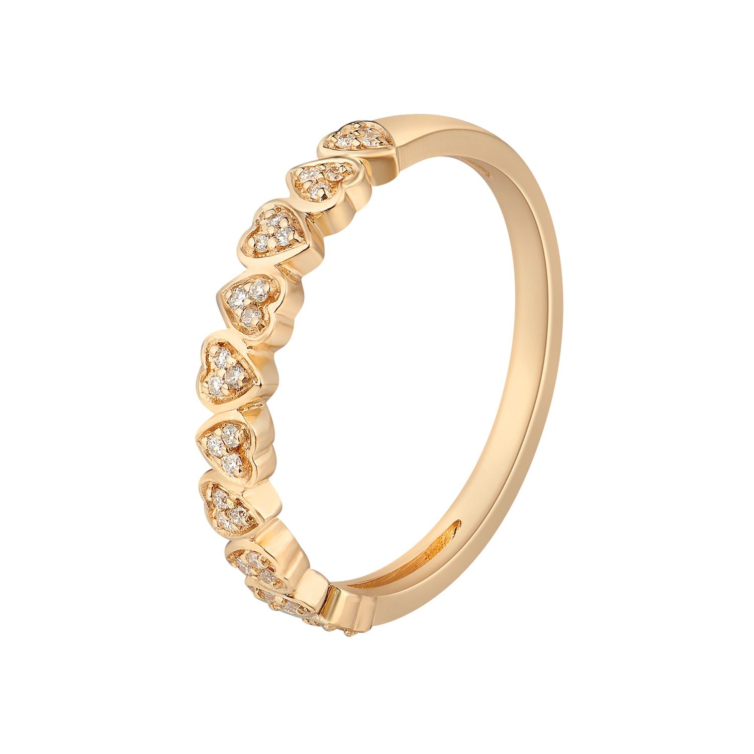 14K White Gold Round Natural Diamond s Wedding Band MZ5202, Colour: 14KYellow-1.90g-0.072ct-ND