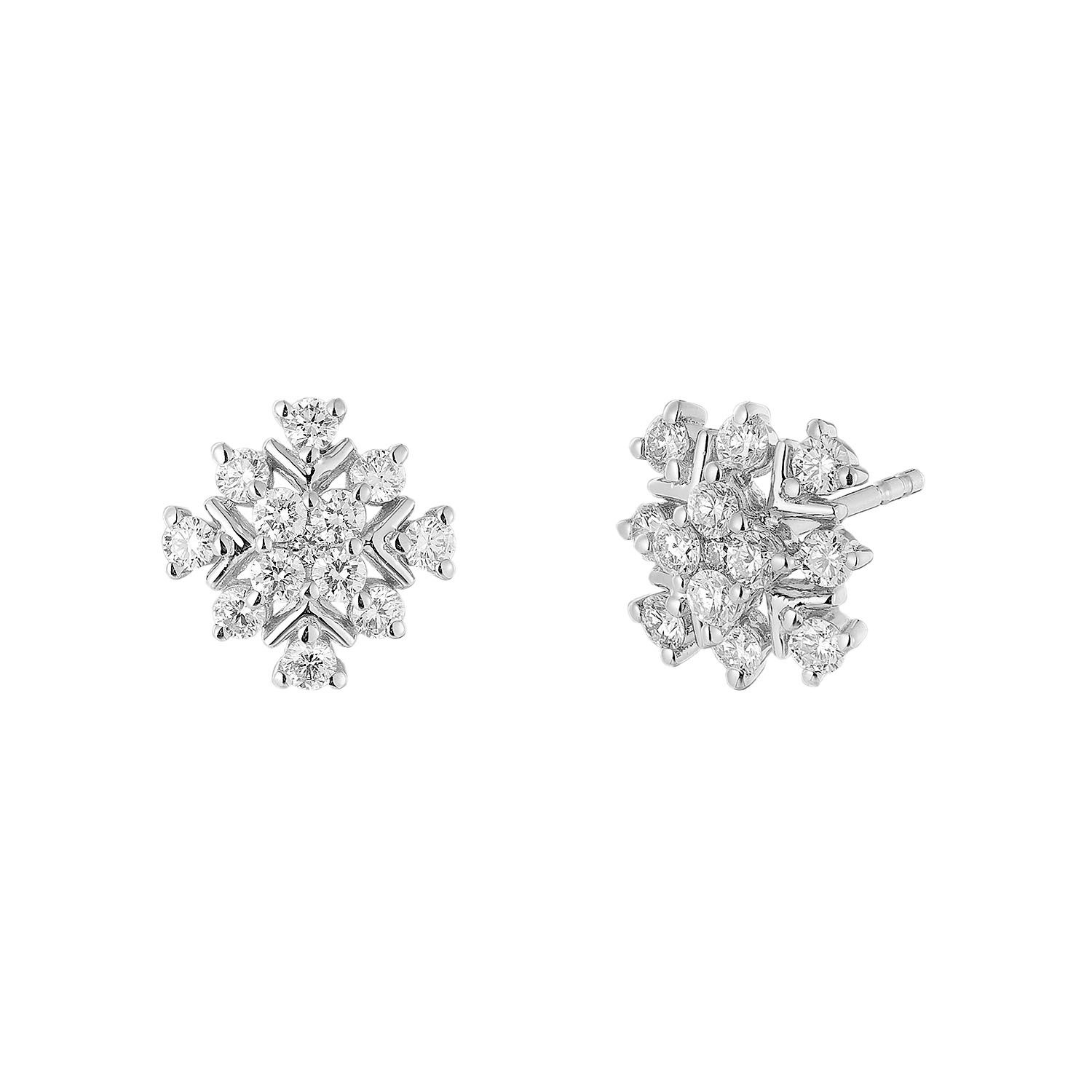 14K White/Yellow Gold Natural Diamond  Round Stud Earrings MZ72094 Natural Diamond, Colour: 14KWhite