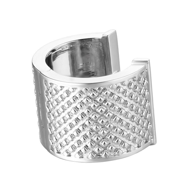 14K White Gold Width Earring MZ9014