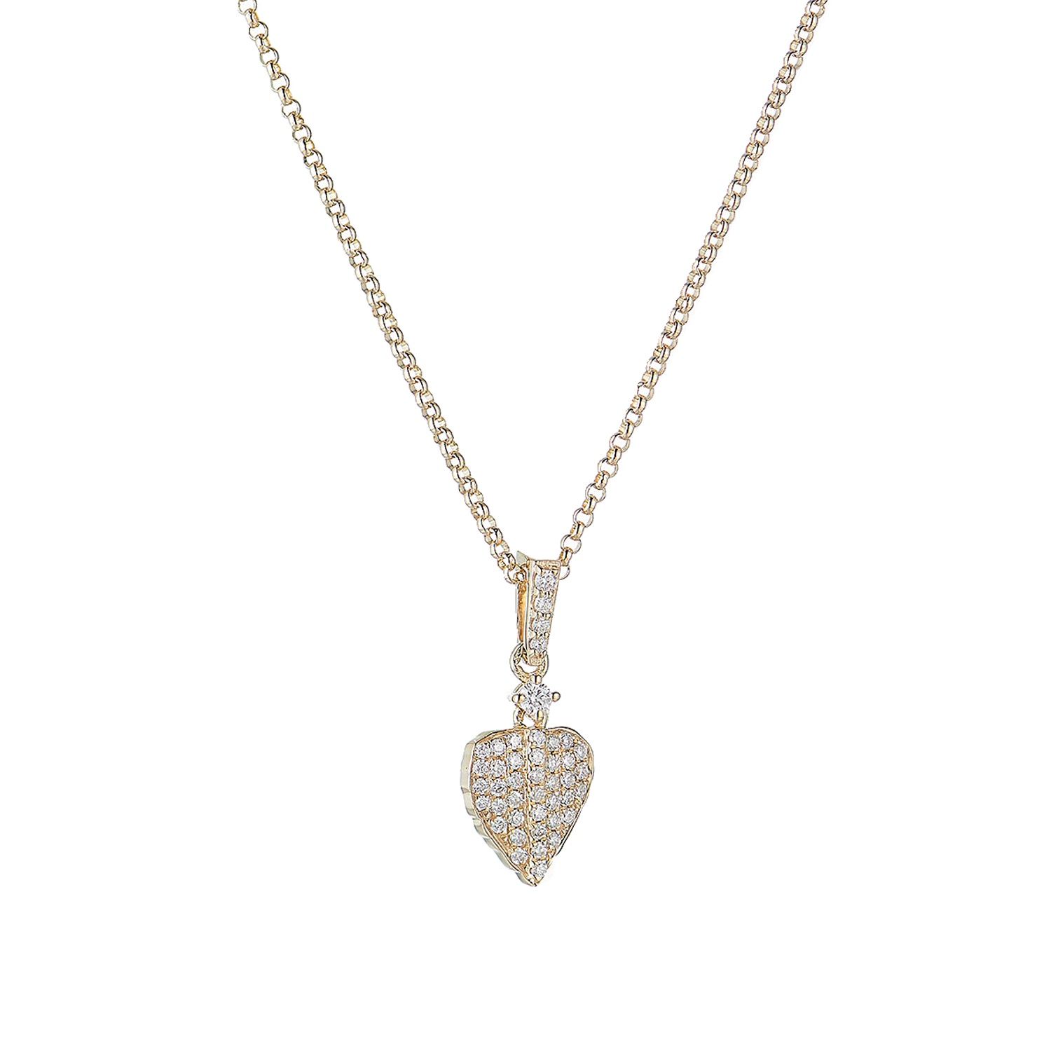 14K Yellow Gold Natural Diamond Necklace MZ9977