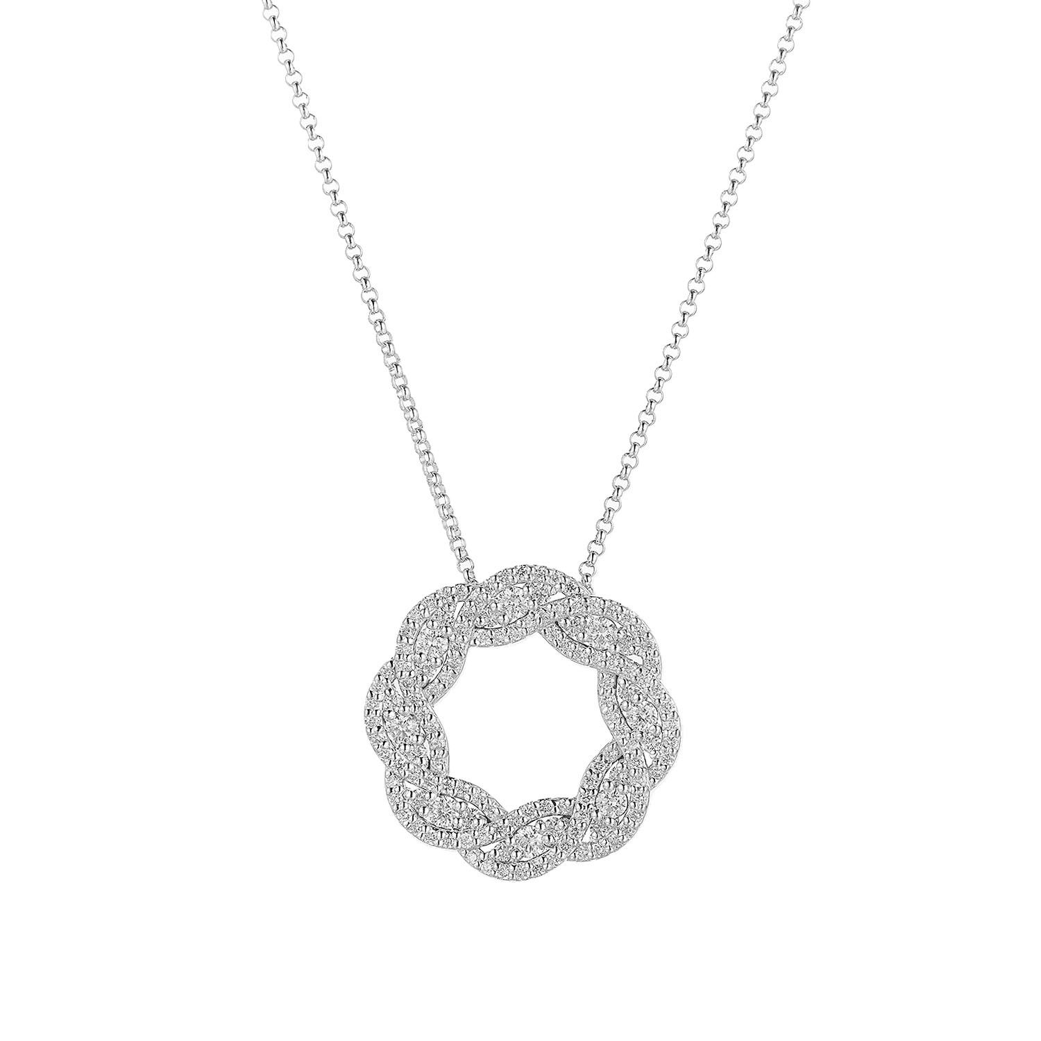 14K Yellow Gold  Natural Diamond Necklace MZ71023
