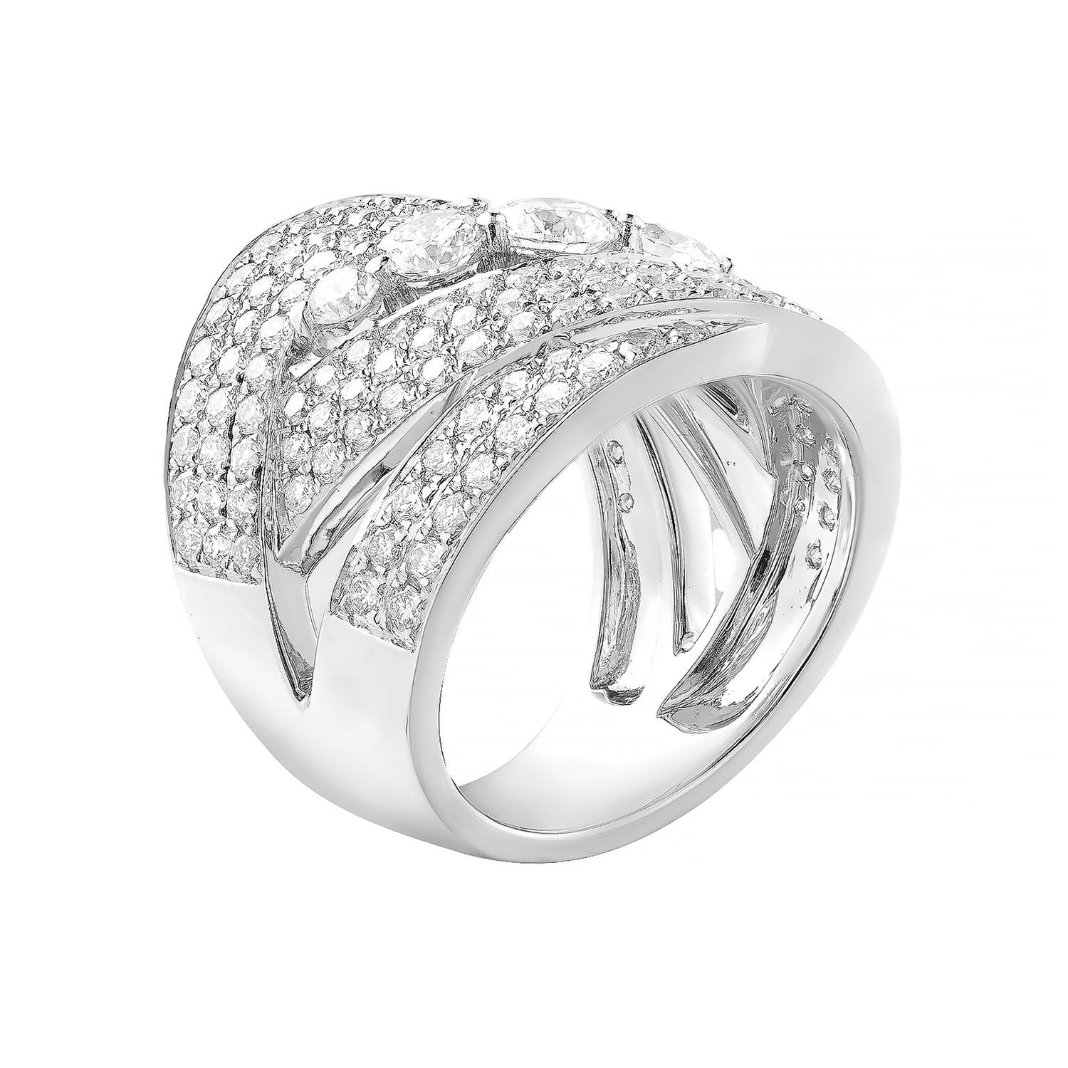 14K White Gold Round Lab Grown Diamond Band MZ8071