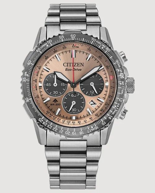 Promaster Navihawk Salmon Dial Stainless Steel Bracelet CA4664-60X