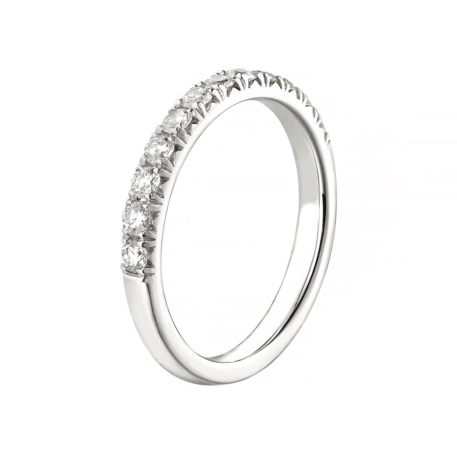 14K White Gold Lab Grown Diamond Wedding Band MZ6447
