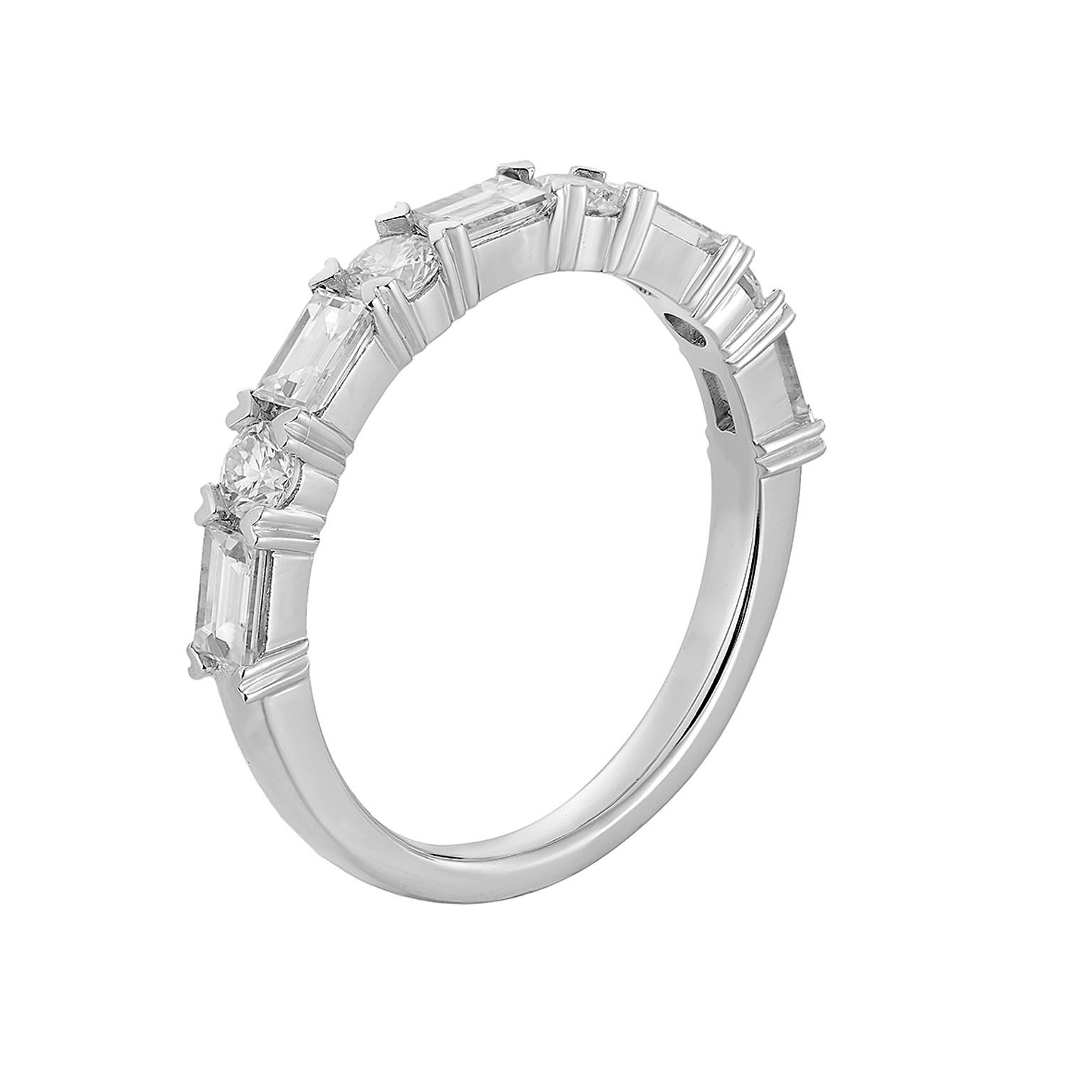14K White Gold Lab Grown Diamond Wedding Band MZ72544