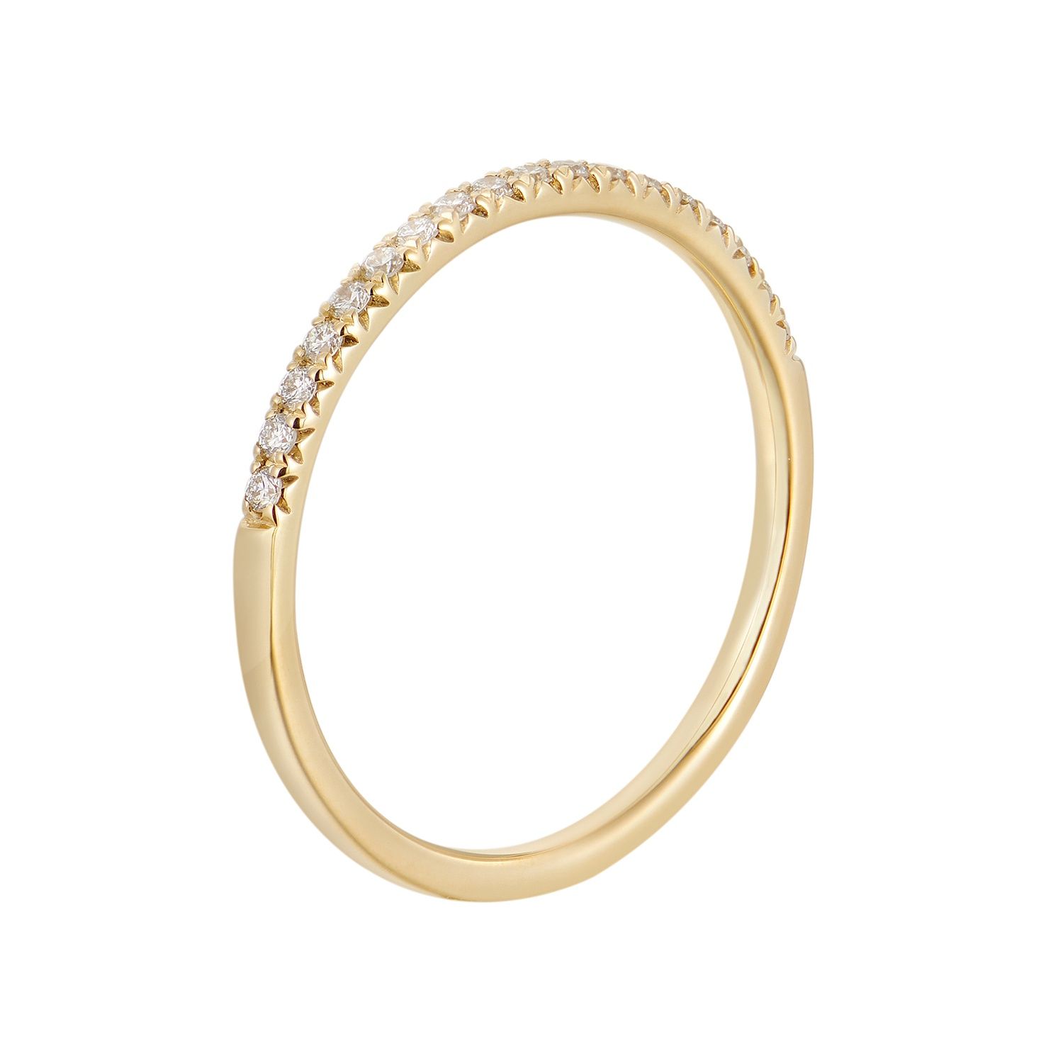 14K White/Yellow Gold Natural Diamond Wedding Band MZ6449, Colour: 14KY-1.38g-0.147ct-ND