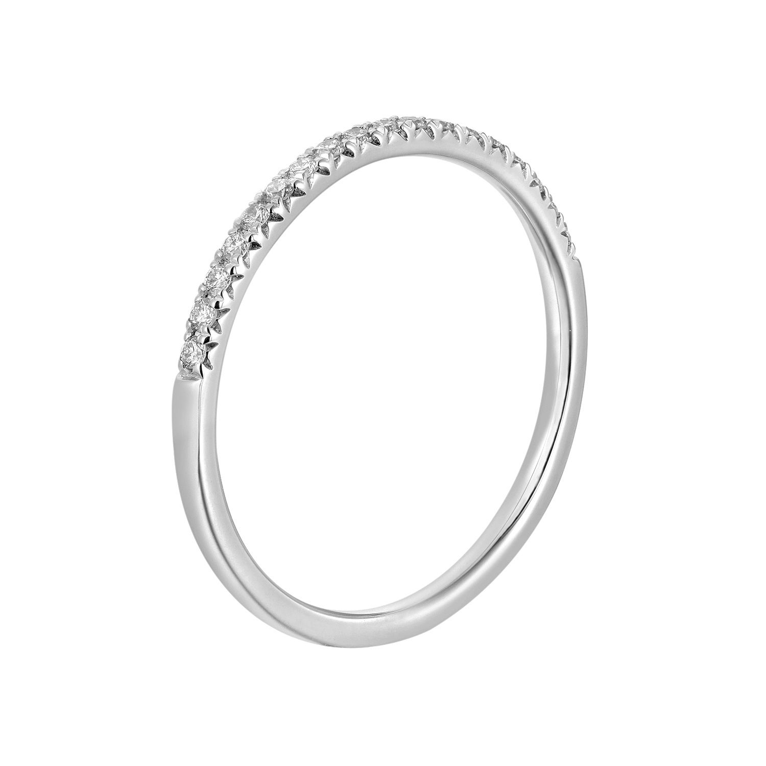 14K White Gold Lab Grown Diamond Wedding Band MZ6449
