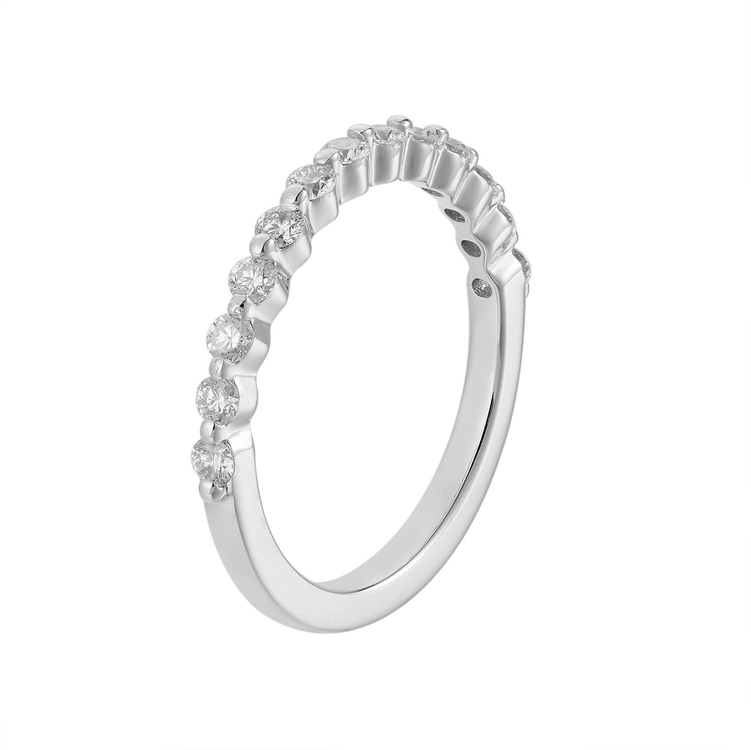 14K White Gold Lab Grown Diamond Wedding Band MZ71195
