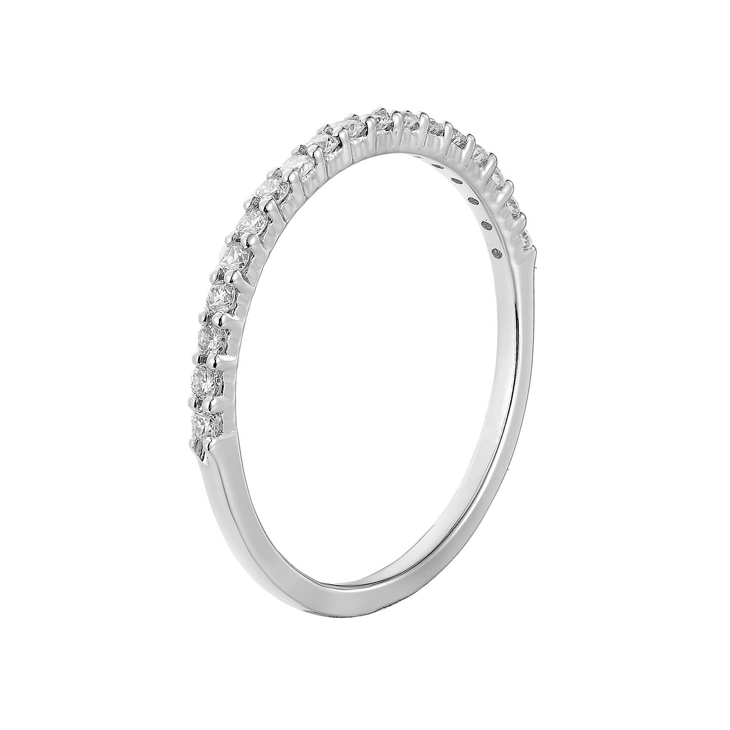 14K White Gold Lab Grown Diamond Wedding Band MZ71732