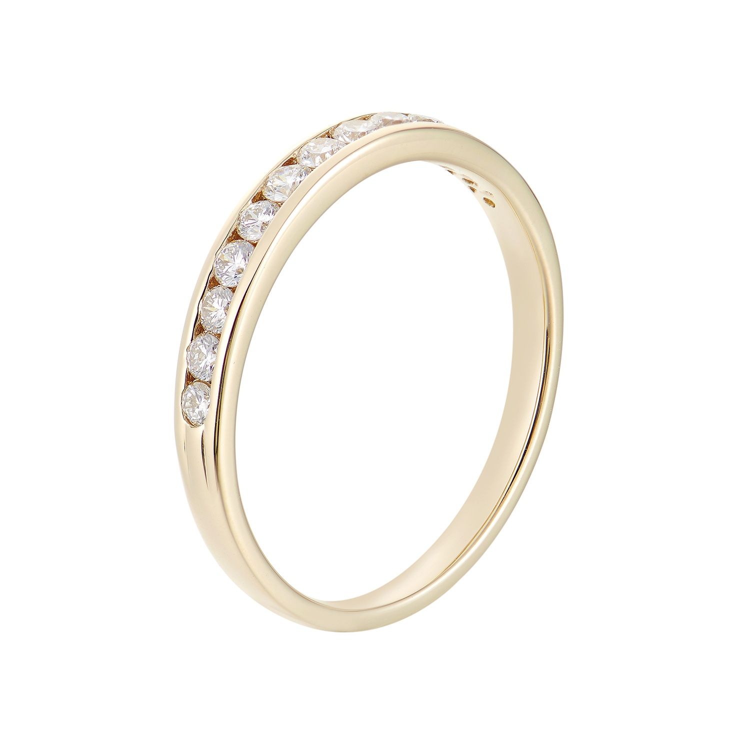 14K White/Yellow Gold Natural Diamond Wedding Band MZ71862, Colour: 14KY-2.0g-0.261ct-ND