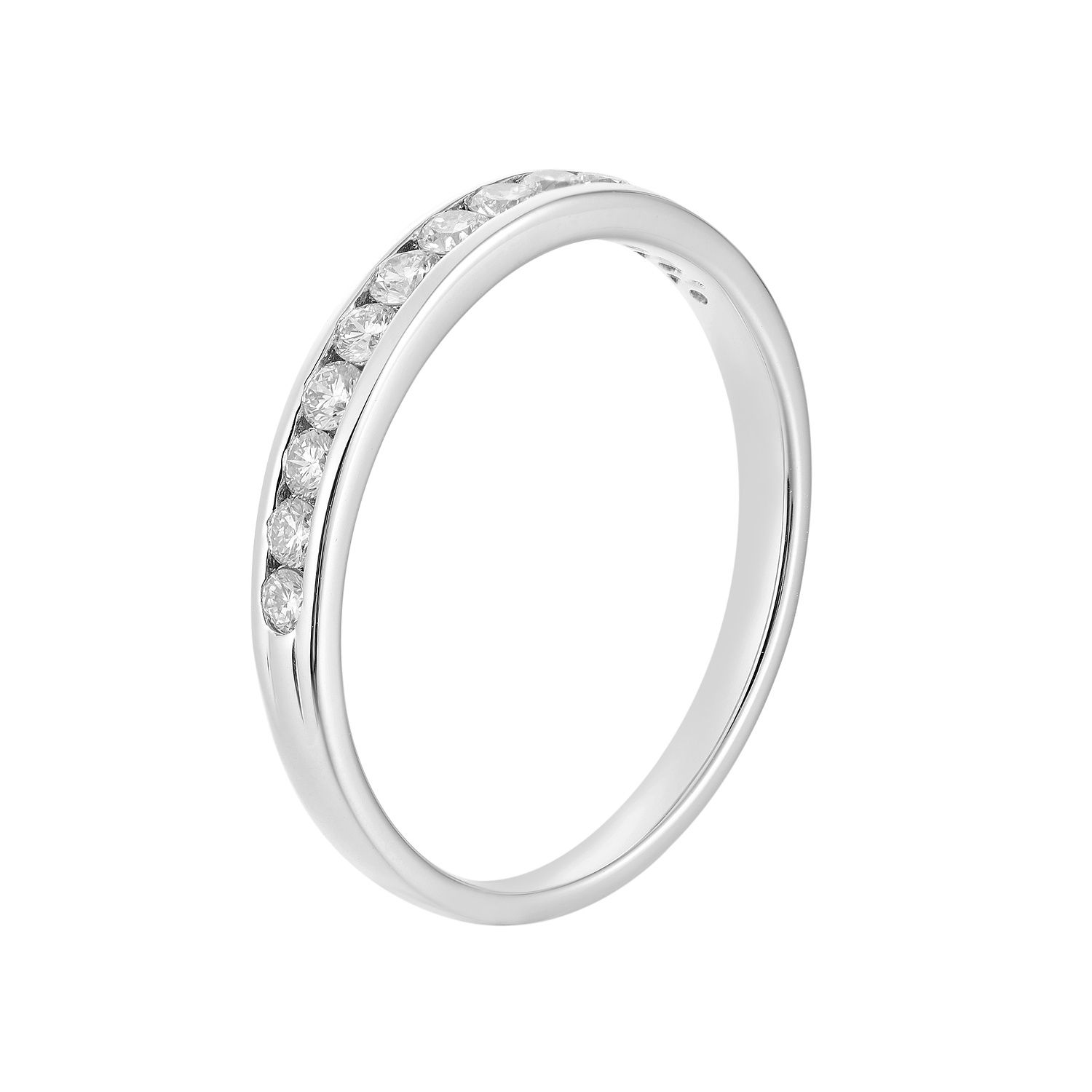 14K White Gold Lab Grown Diamond Wedding Band MZ71862