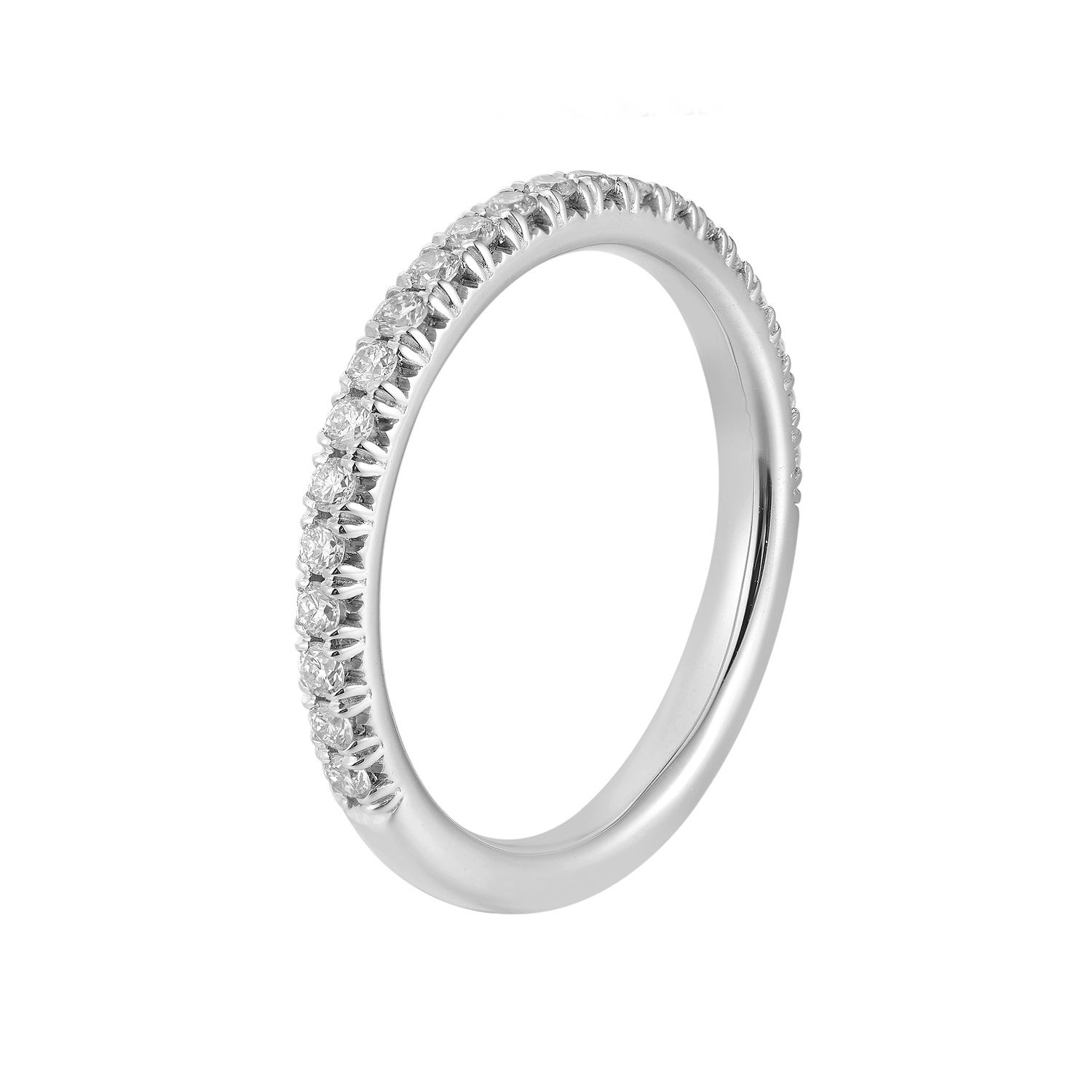 14K White Gold Lab Grown Diamond Wedding Band MZ72122