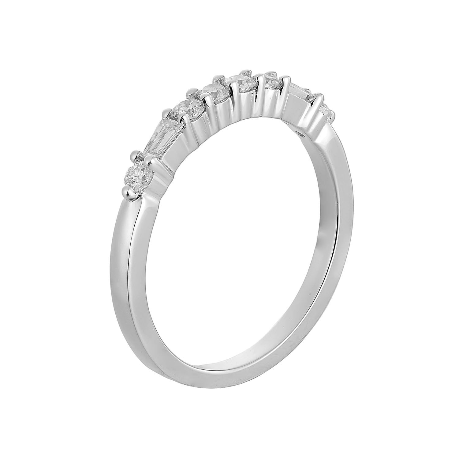 14K White Gold Lab Grown Diamond Wedding Band MZ72849