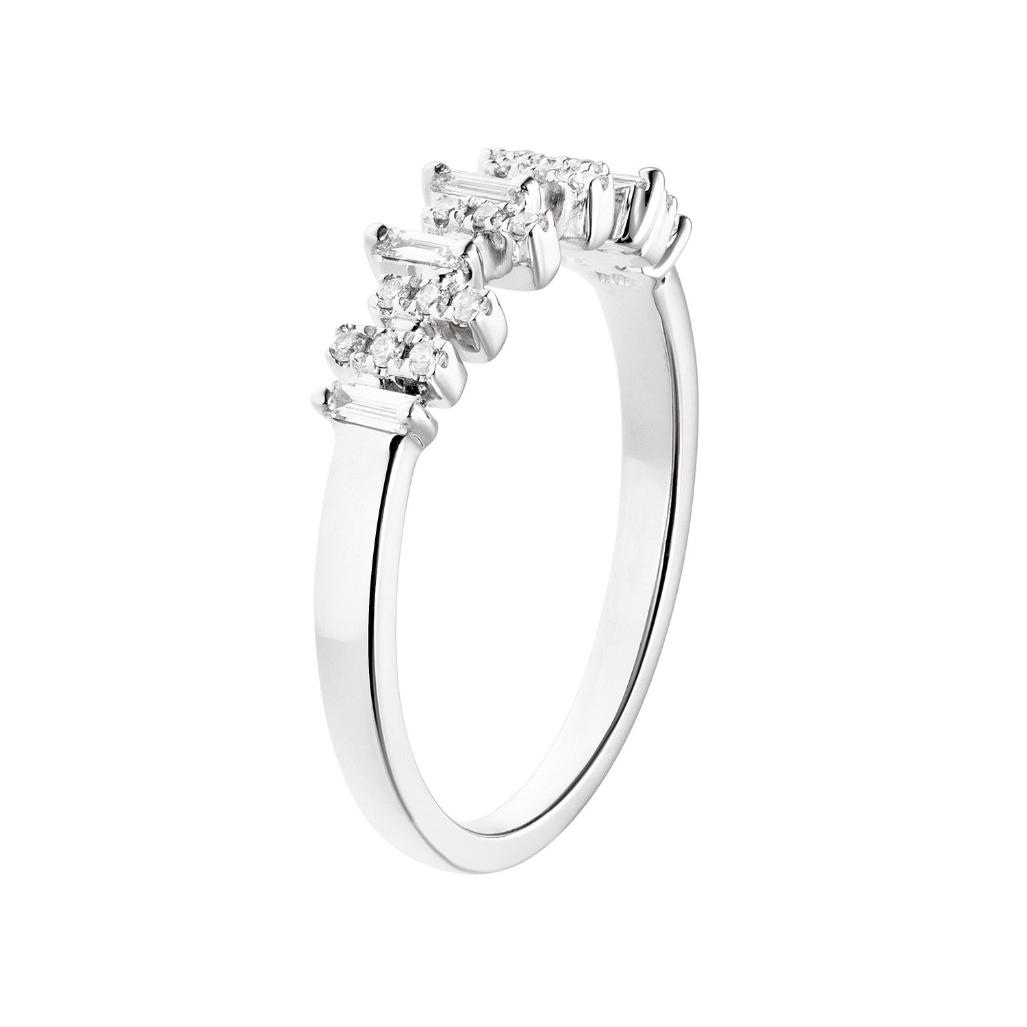 14K White Gold Lab Grown Diamond Wedding Band MZ7197