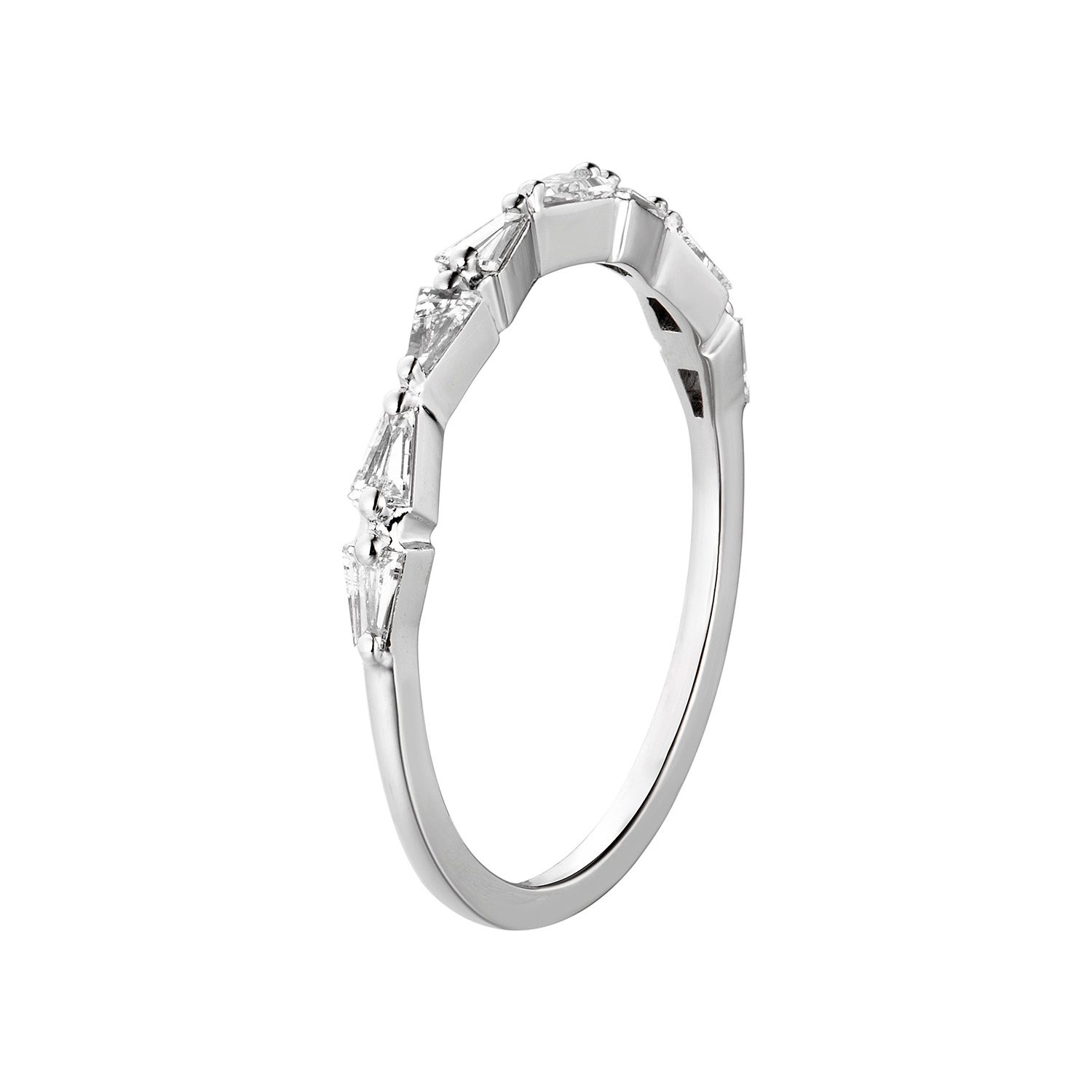 14K White Gold Natural Diamond Wedding Band MZ6582