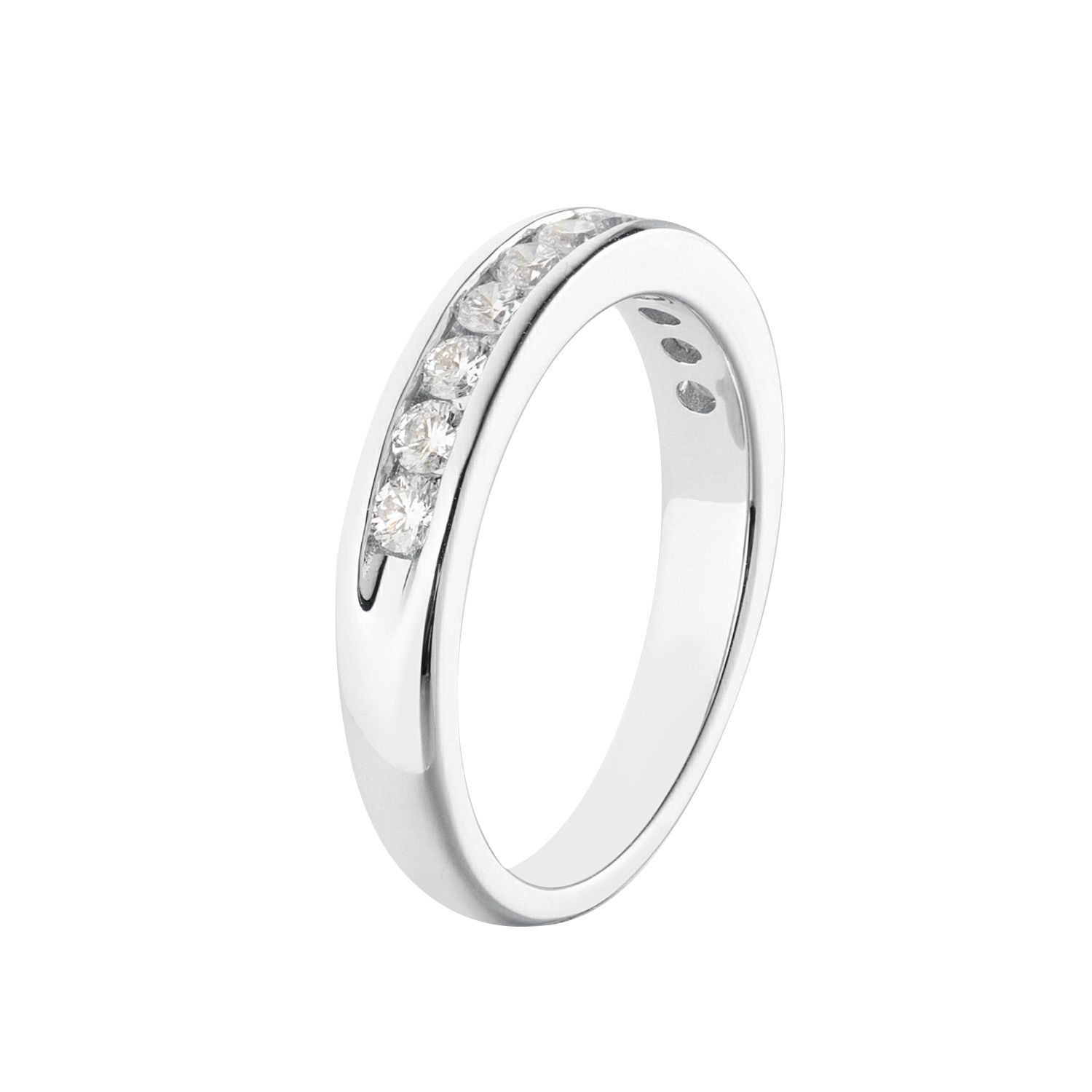 14K White Gold Natural Diamond Wedding Band MZ6636