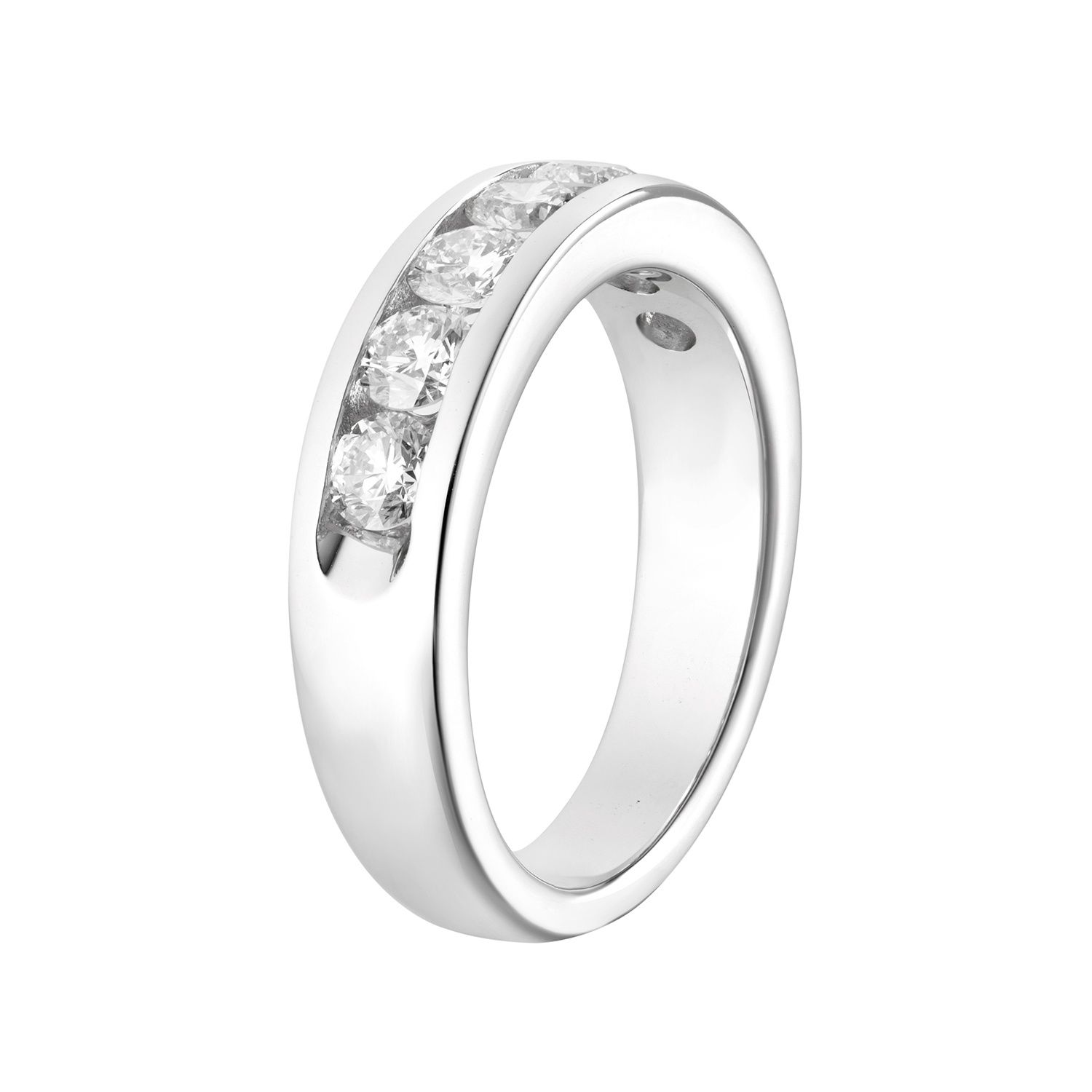 14K White Gold Natural Diamond Wedding Band MZ6663