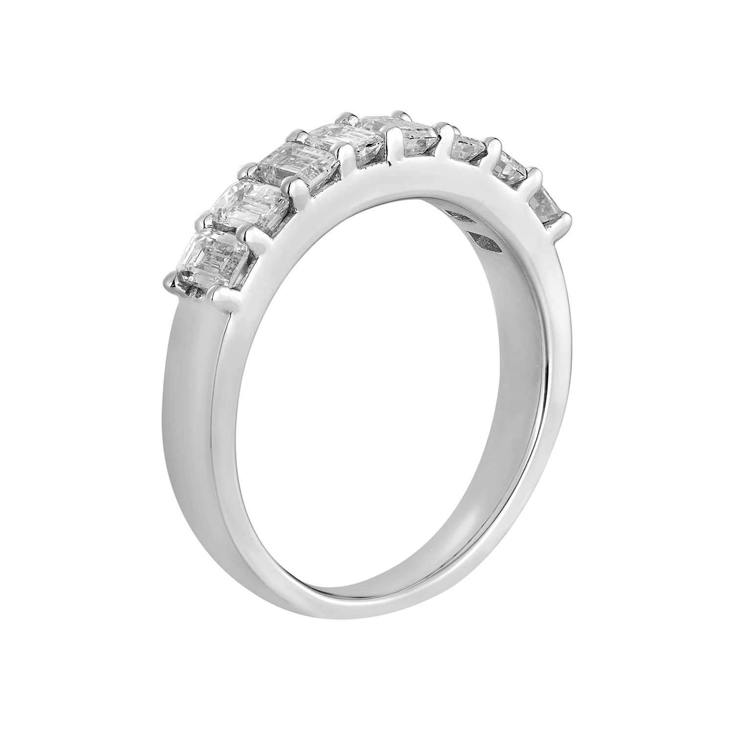 14K White Gold Lab Grown Diamond Wedding Band MZ7323