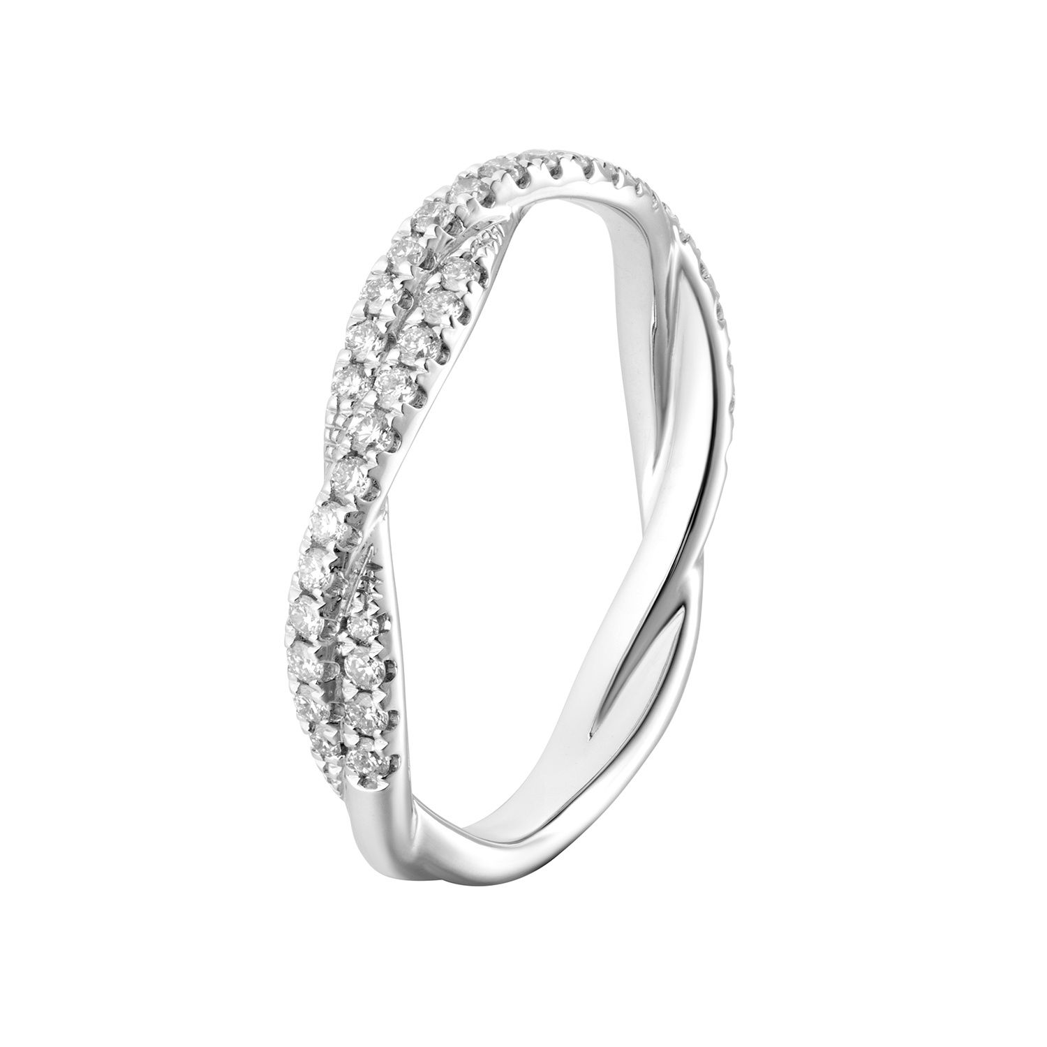 14K White/Yellow Gold Natural Diamond Wedding Band MZ7343, Colour: 14KW-2.15g-0.334ct-ND