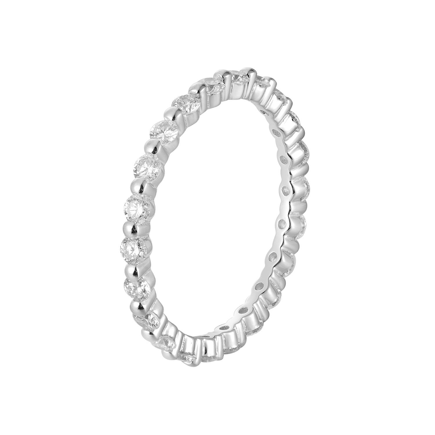 14K White Gold Lab Grown Diamond Eternity Band MZ7440