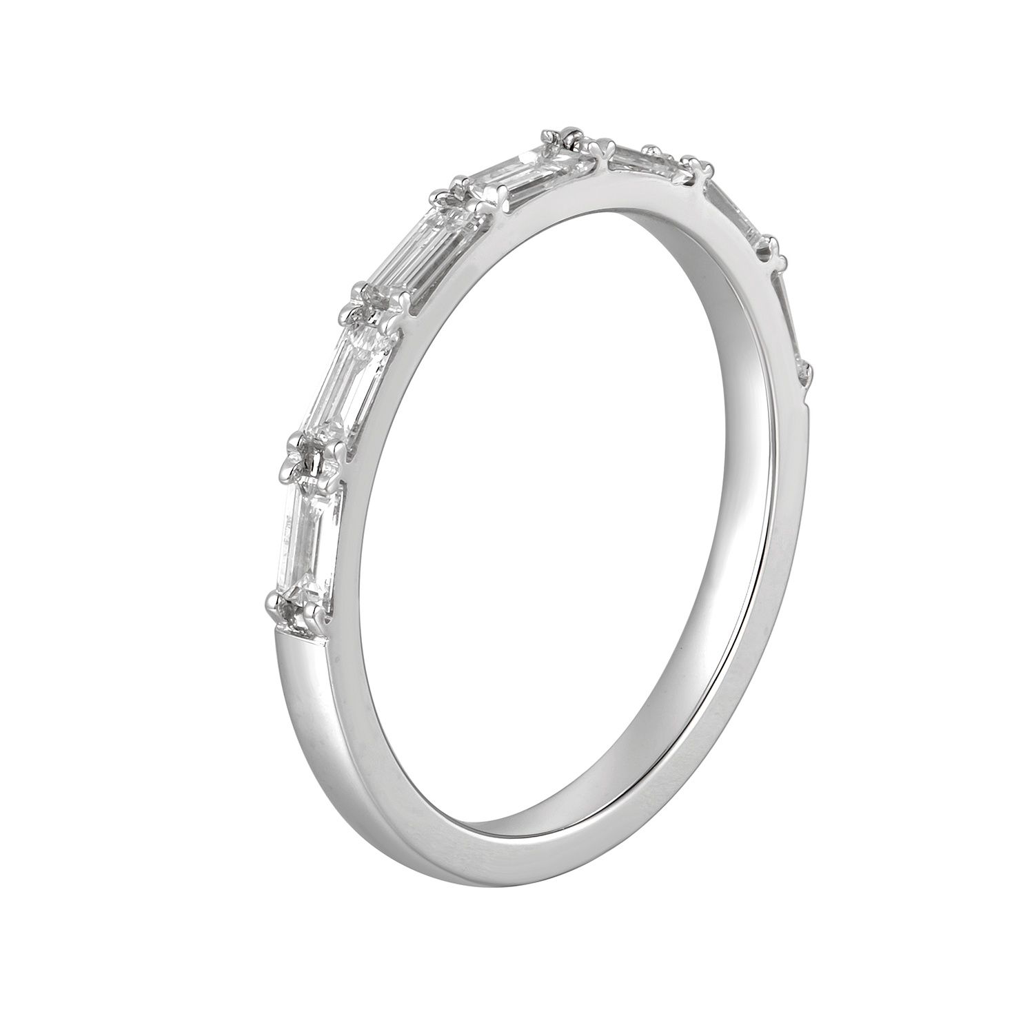 14K White Gold Lab Grown Diamond Wedding Band MZ7952